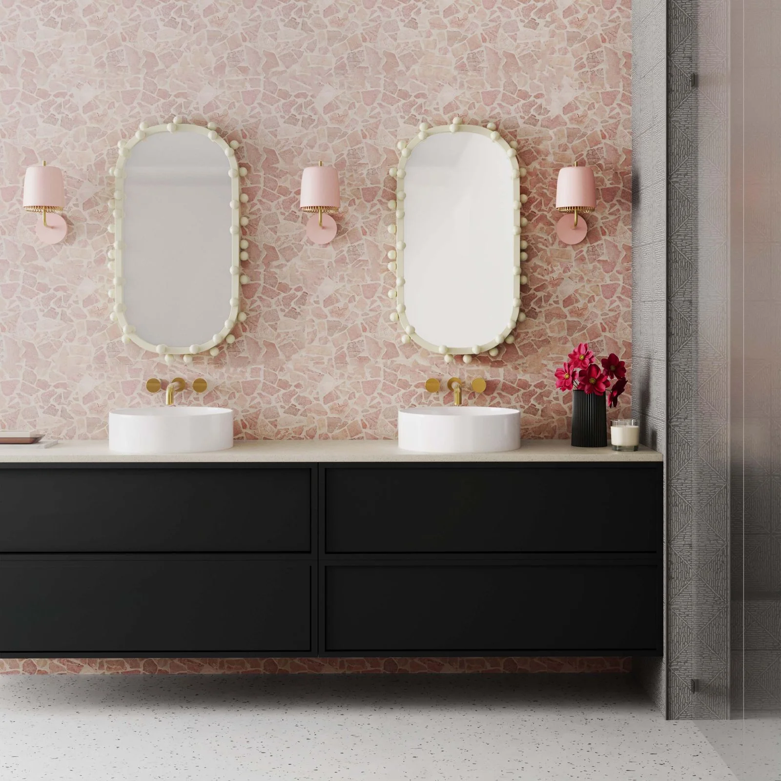 Bubbles Ivory Oval Wall Mirror - Image 7