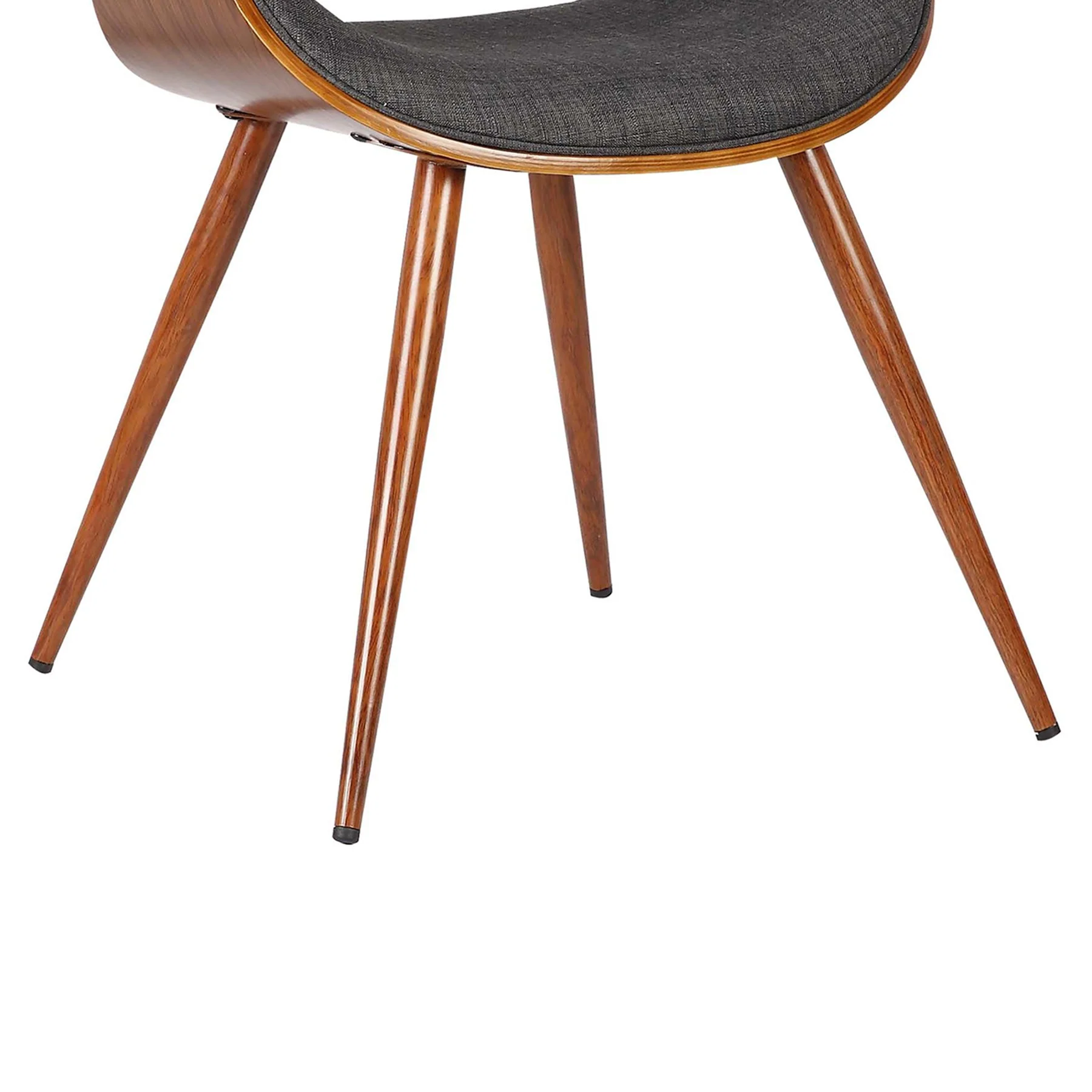 Butterfly Mid-Century Dining Chair in Walnut Finish and Charcoal Fabric - Image 6