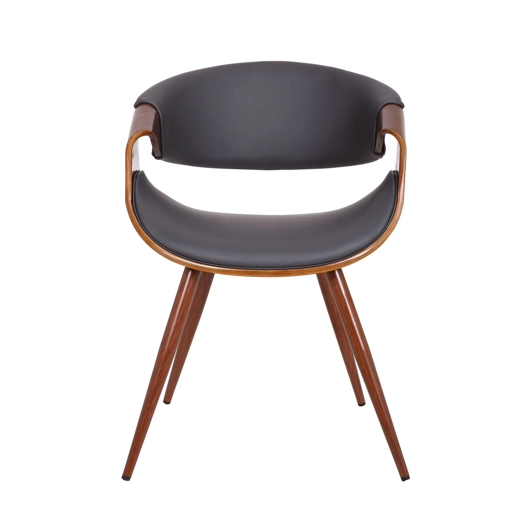 Butterfly Mid-Century Dining Chair in Walnut Finish and Gray Fabric - Image 2