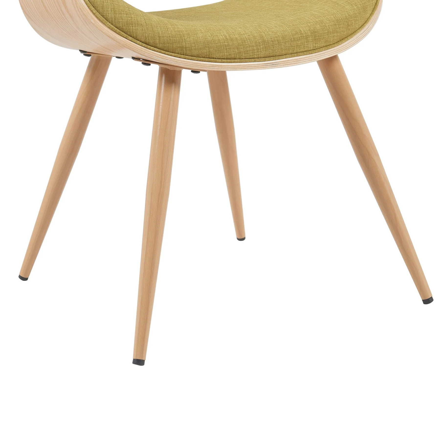 Butterfly Mid-Century Upholstered Dining Chair in Green and Patterned Oak Finish - Image 6