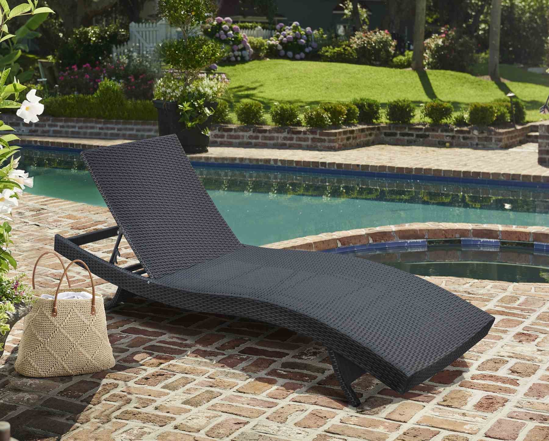 Cabana Outdoor Adjustable Wicker Chaise Lounge Chair - Image 9