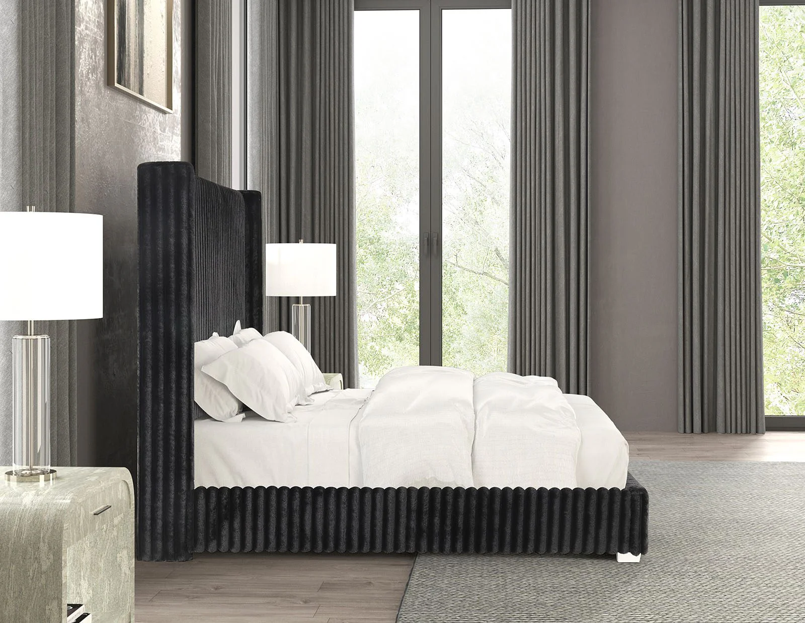 Cadwell Full Bed, Black - Image 3