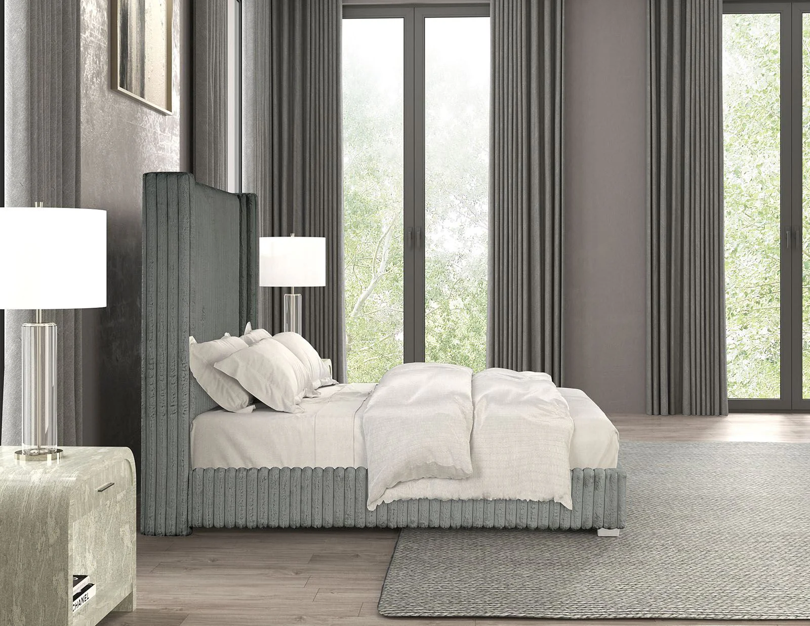 Cadwell Queen Bed, Gray - Image 3