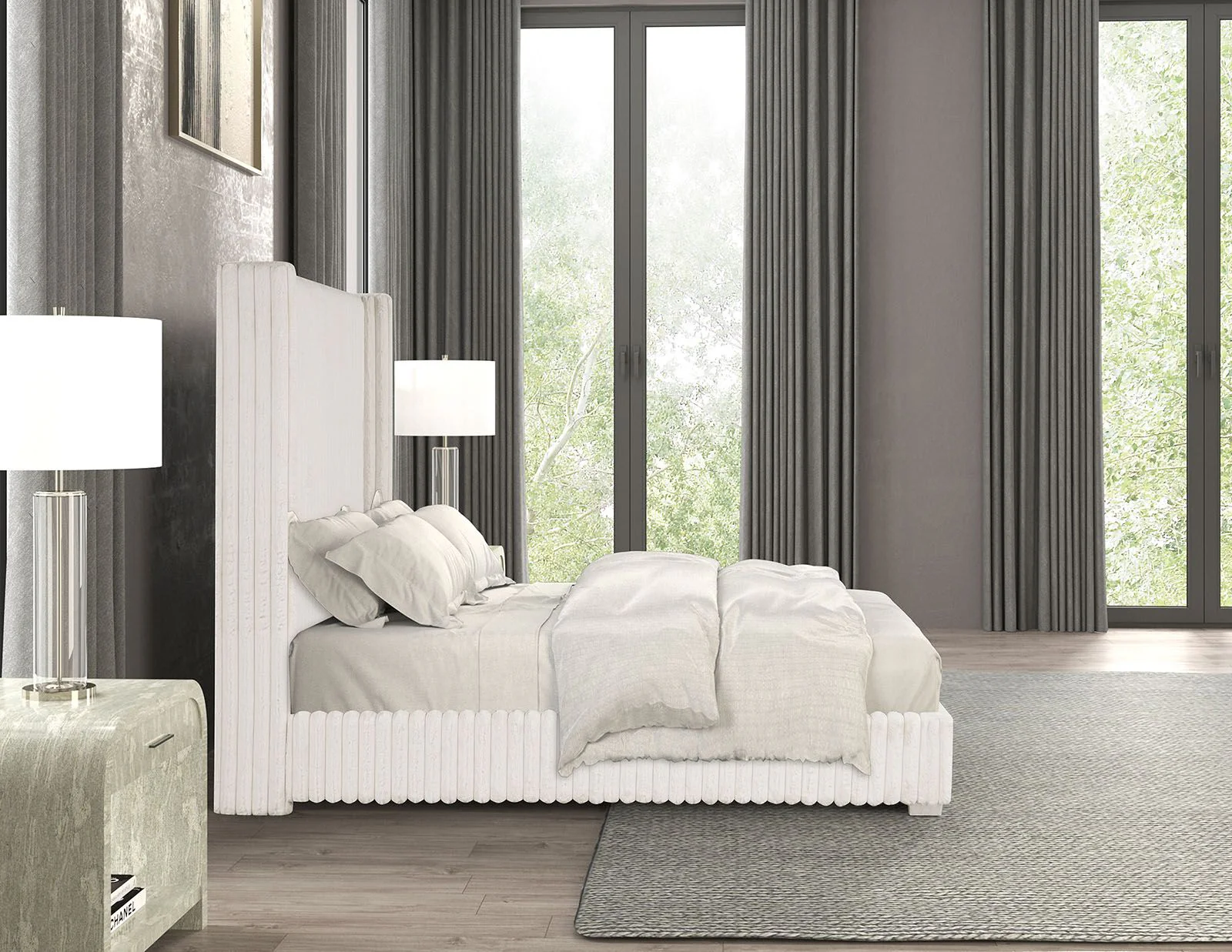 Cadwell Queen Bed, White - Image 3