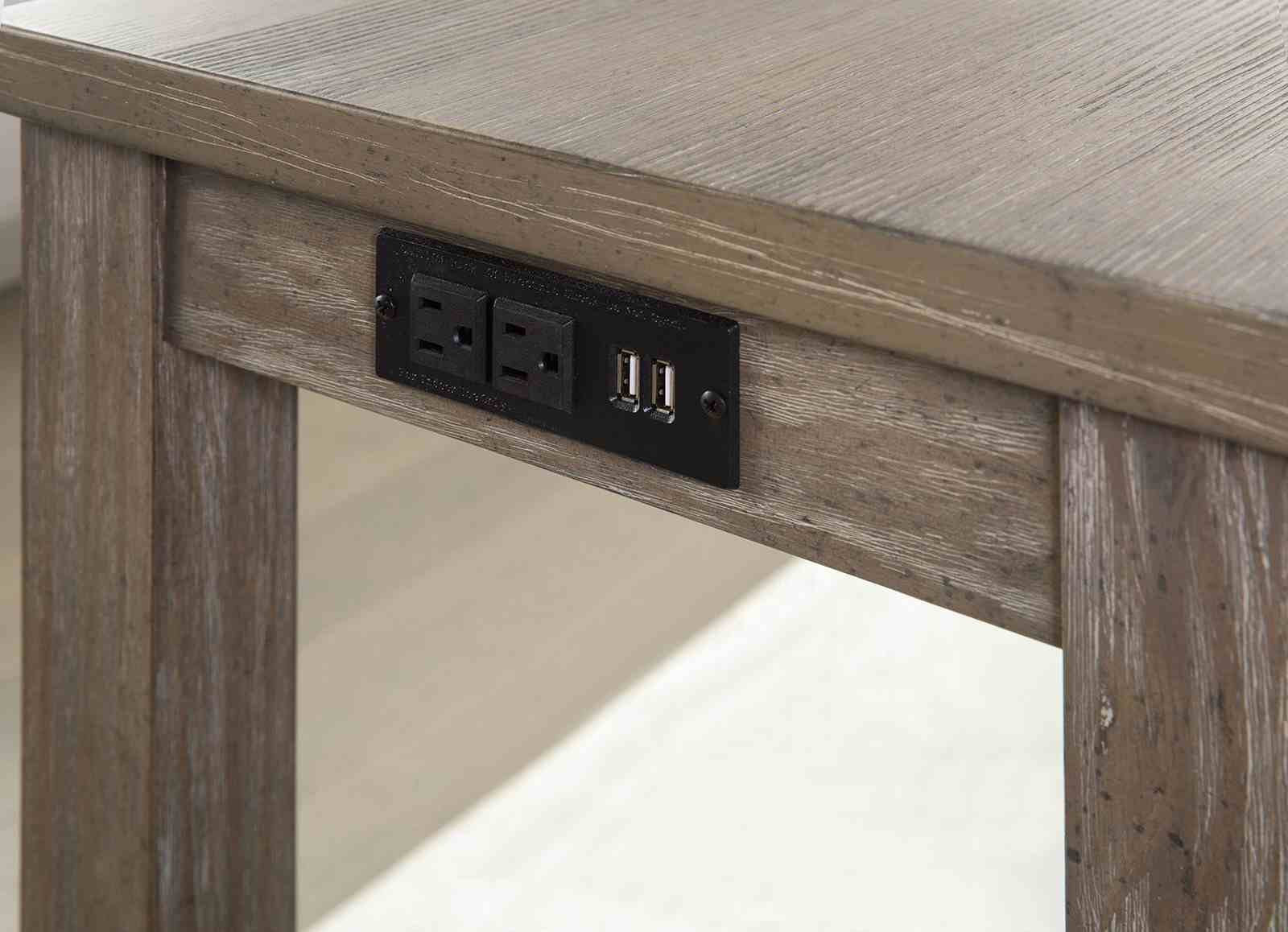 Caerleon 4 Pc. Counter Ht. Table Set, Wire-brushed Gray - Image 3