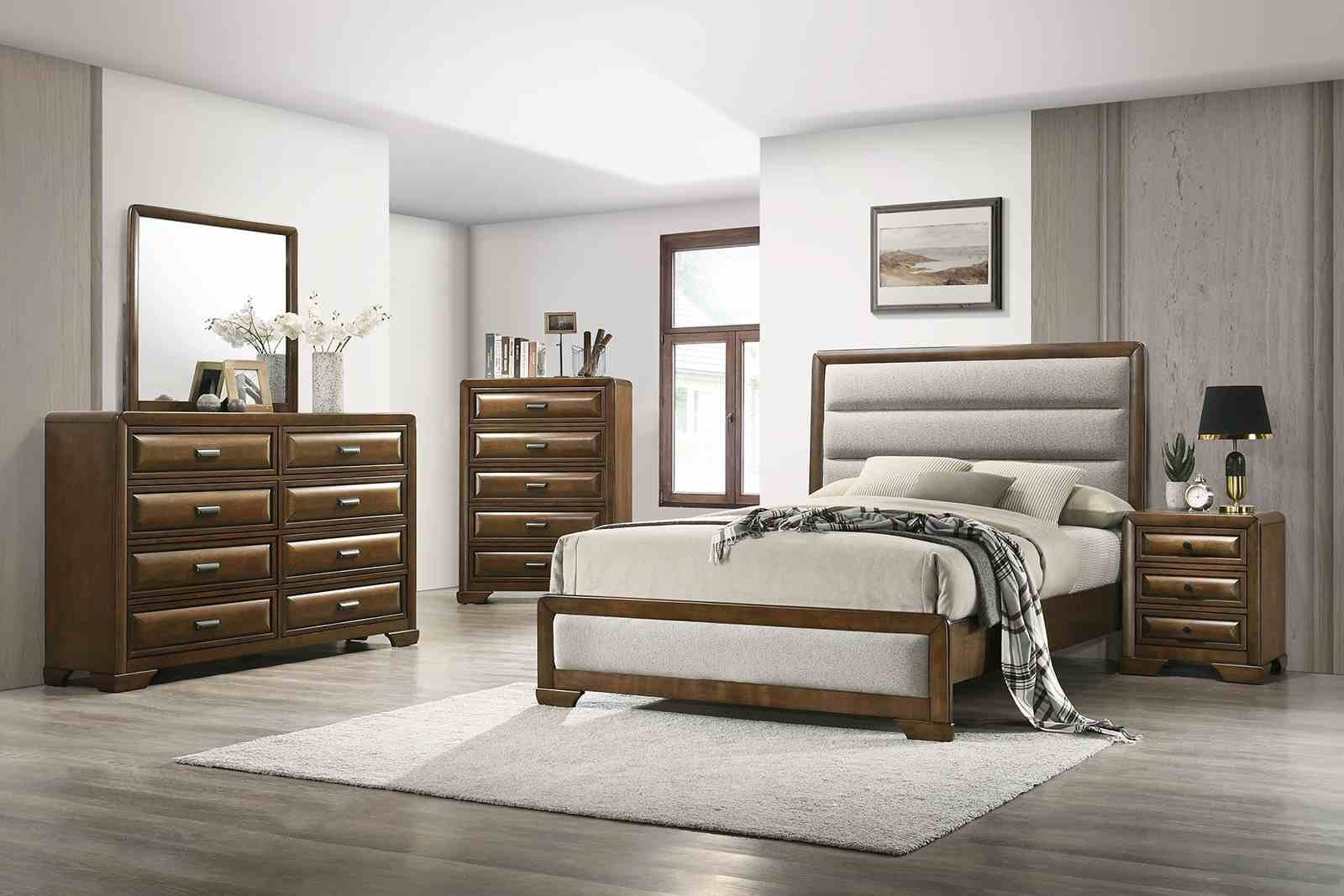 Caerwys Nightstand, Brown/Light Gray - Image 2