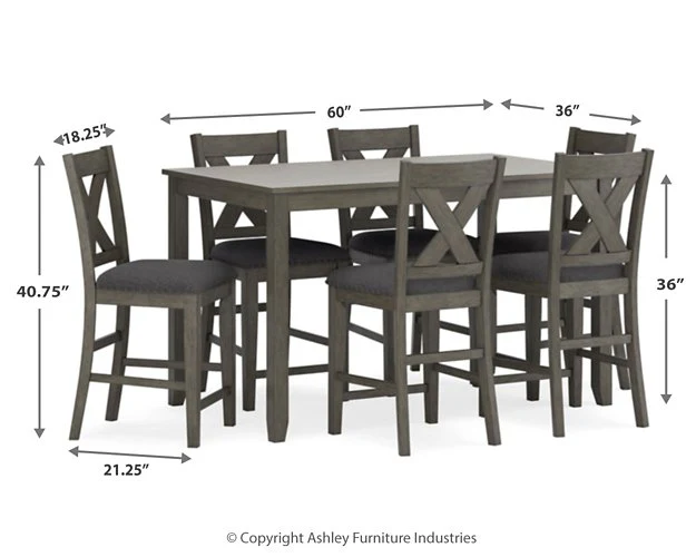 Caitbrook Counter Height Dining Table and Bar Stools (Set of 7) - Image 17