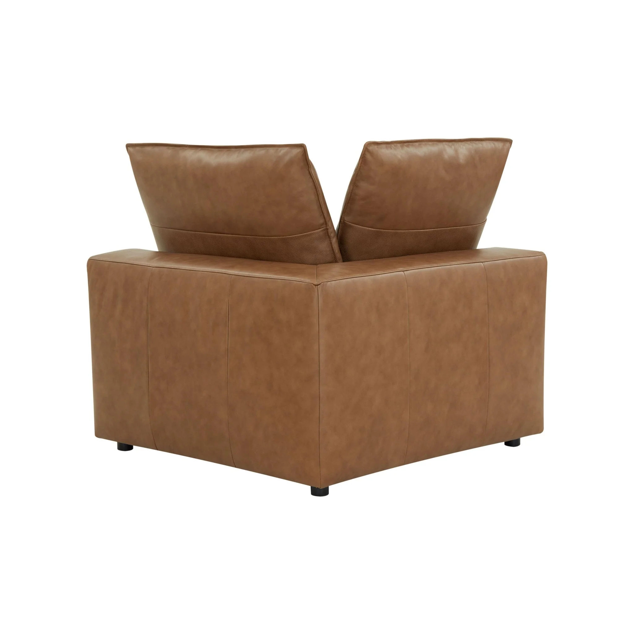 Cali Brown Leather Corner Chair - Image 3