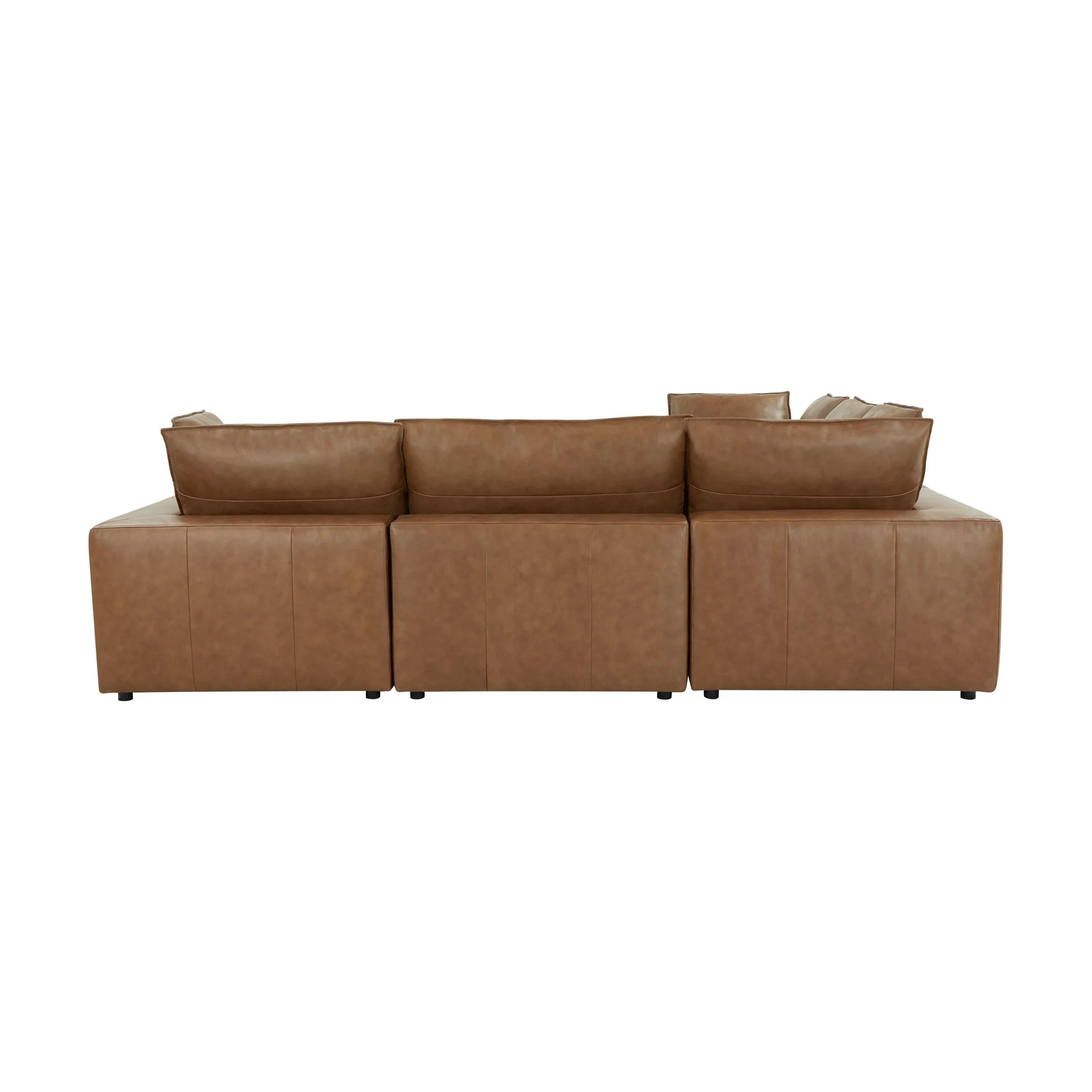 Cali Brown Leather Modular L-Sectional - Image 5