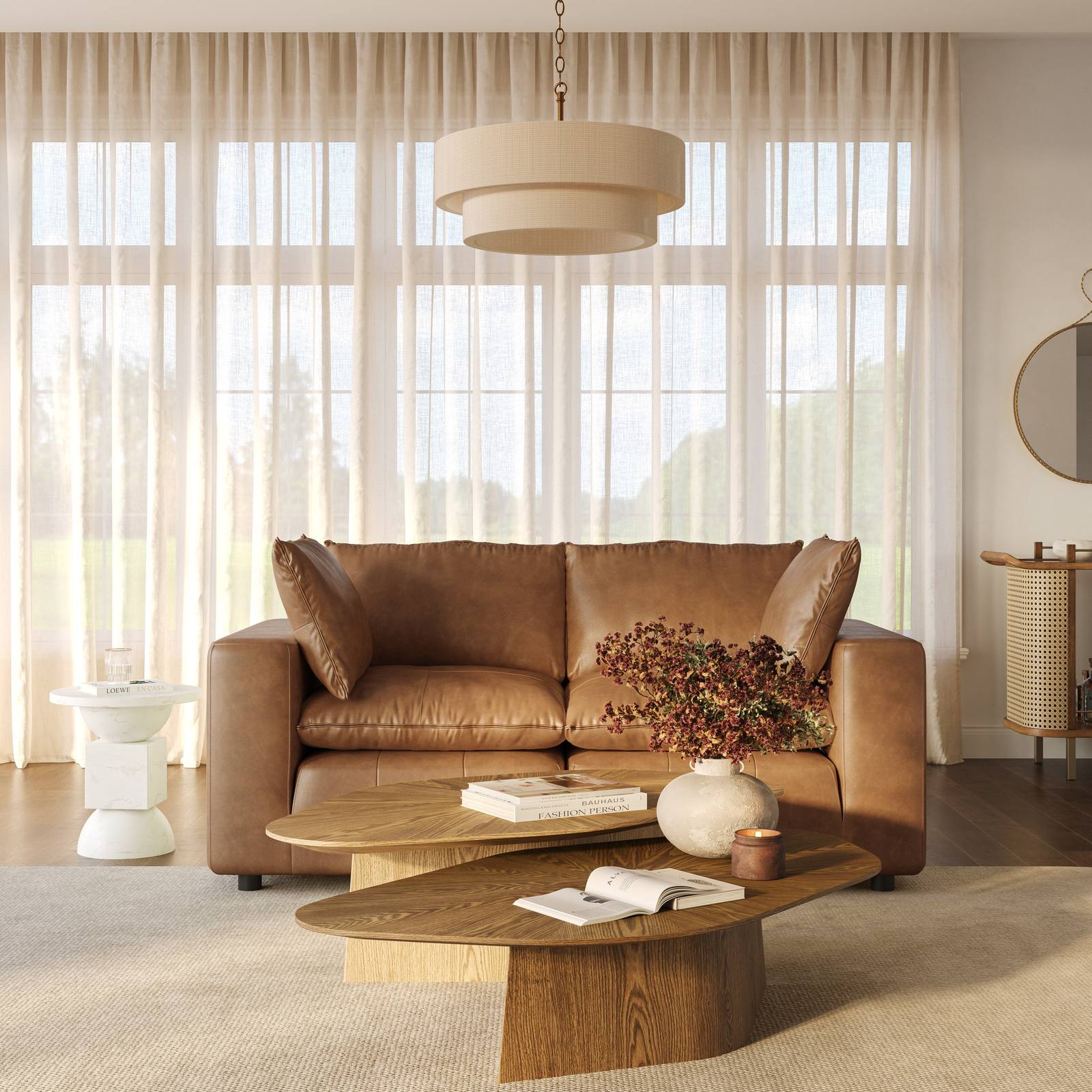 Cali Brown Leather Modular Sofa - Image 10