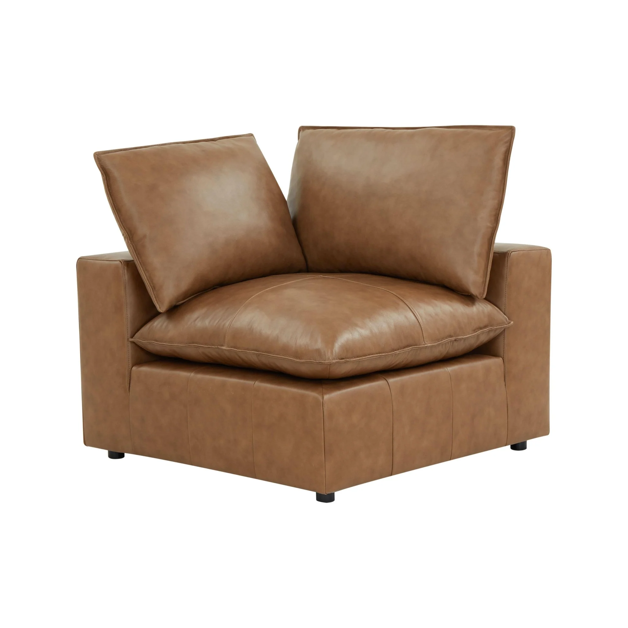 Cali Brown Leather Modular Sofa - Image 2