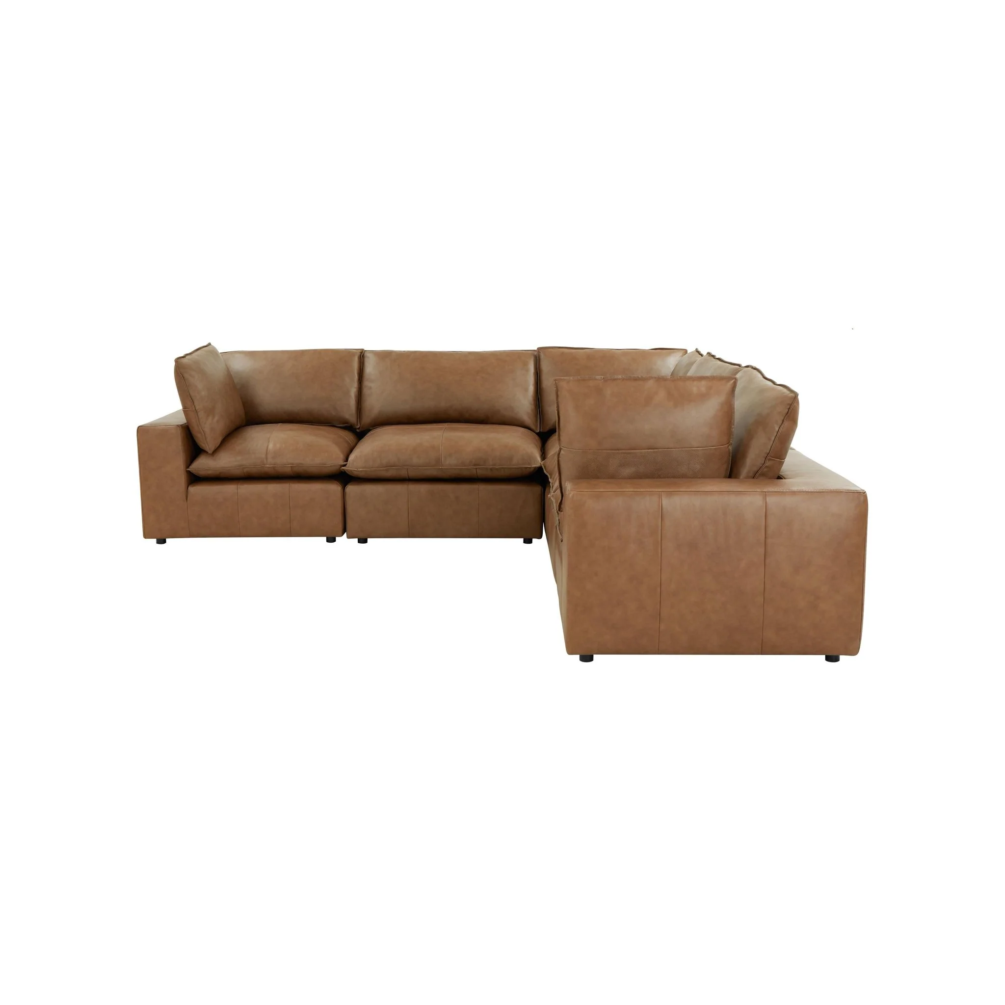 Cali Brown Leather Modular Sofa - Image 25