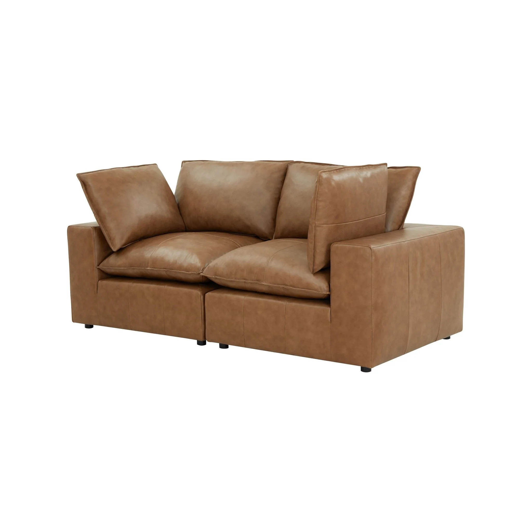 Cali Brown Leather Modular Sofa - Image 17