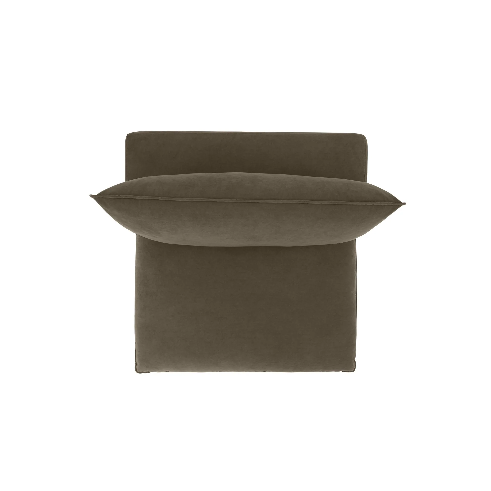 Cali Chocolate Brown Performance Velvet Armless Chair - Image 6