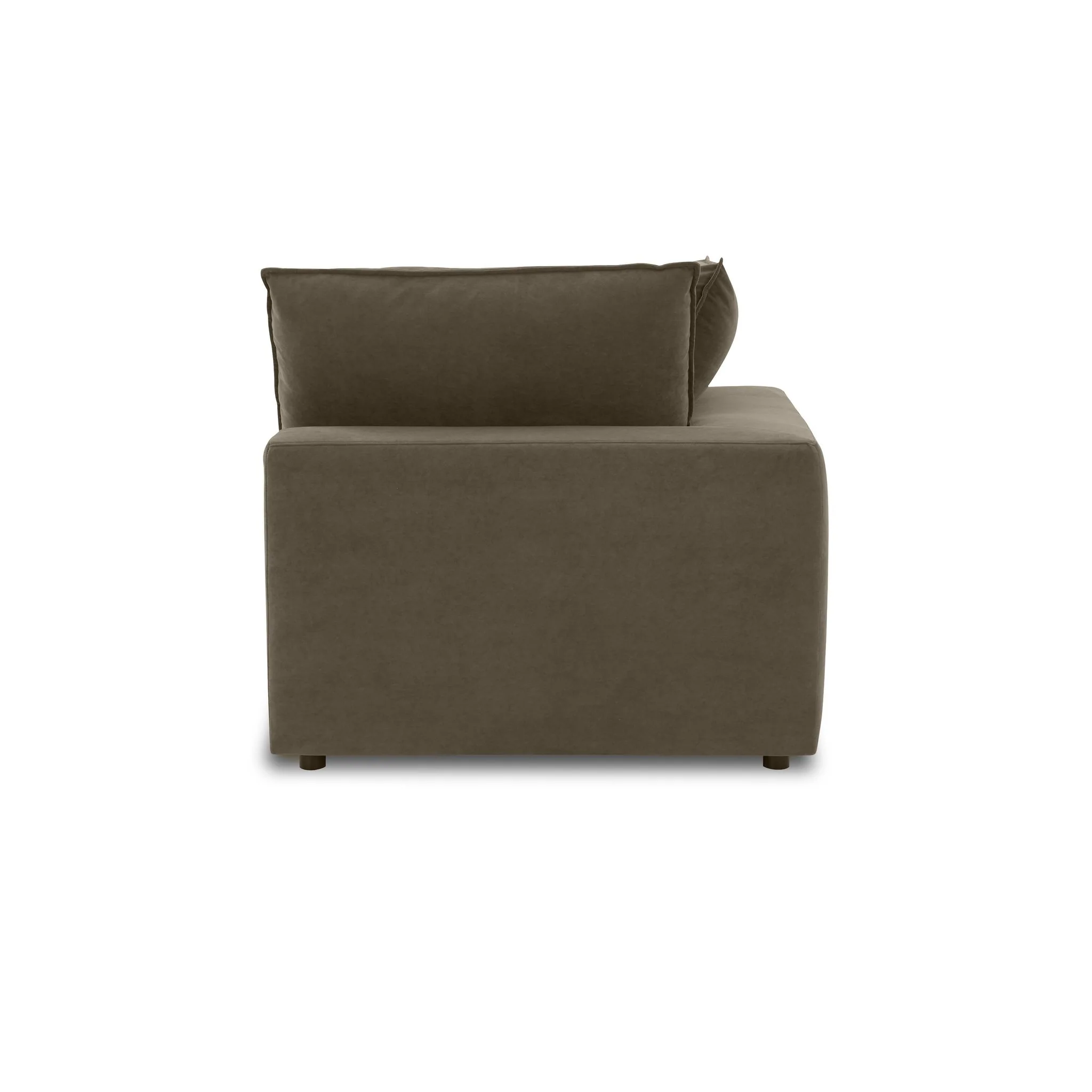Cali Chocolate Brown Performance Velvet Corner Chair - Image 4