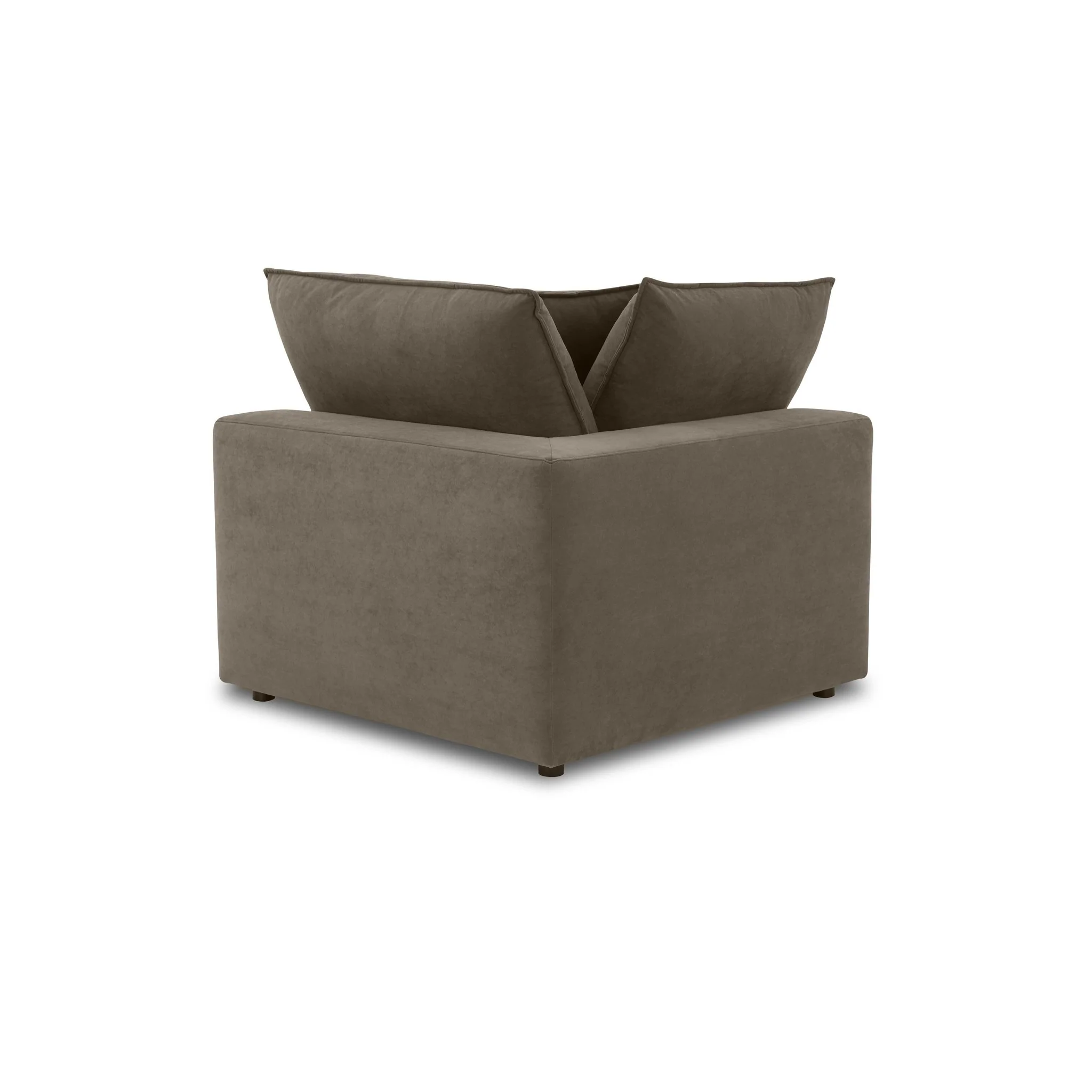 Cali Chocolate Brown Performance Velvet Corner Chair - Image 5