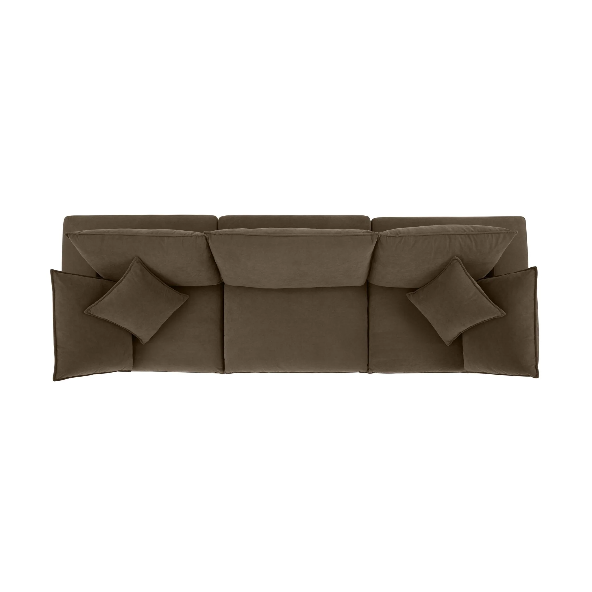 Cali Chocolate Brown Performance Velvet Modular Sofa - Image 28