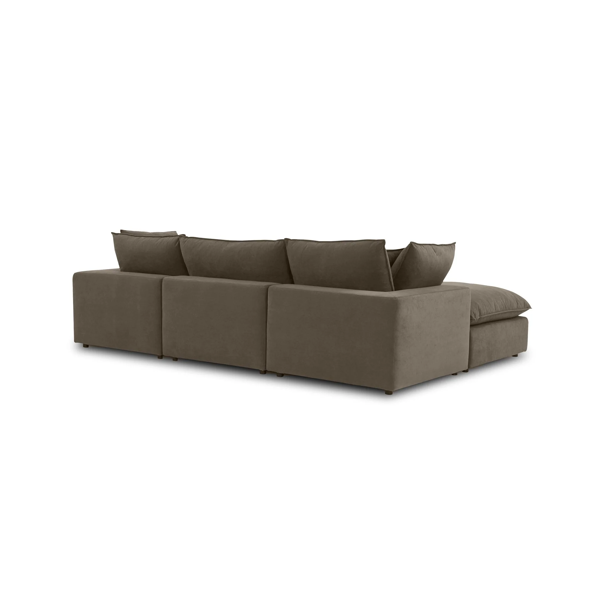 Cali Chocolate Brown Performance Velvet Modular Sofa - Image 32
