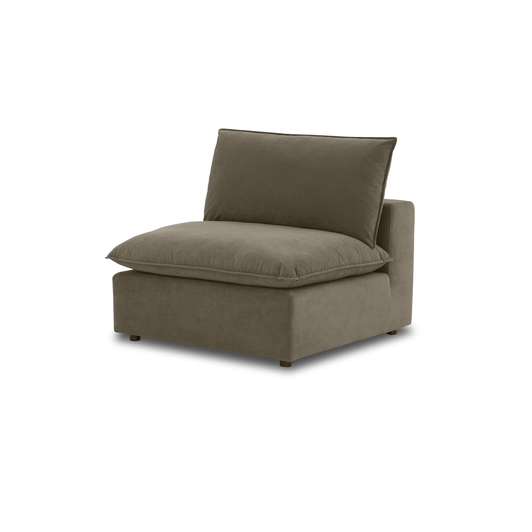 Cali Chocolate Brown Performance Velvet Modular Sofa - Image 8