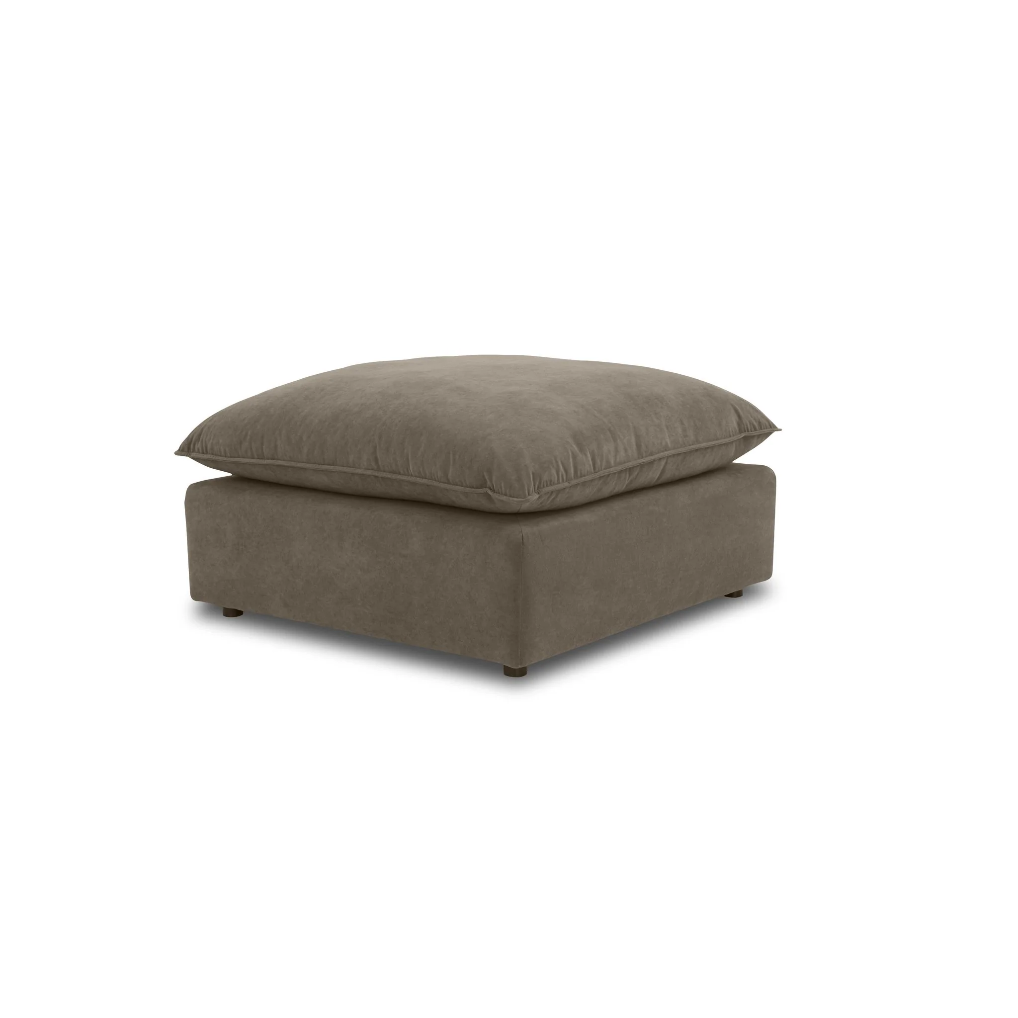 Cali Chocolate Brown Performance Velvet Ottoman - Image 2