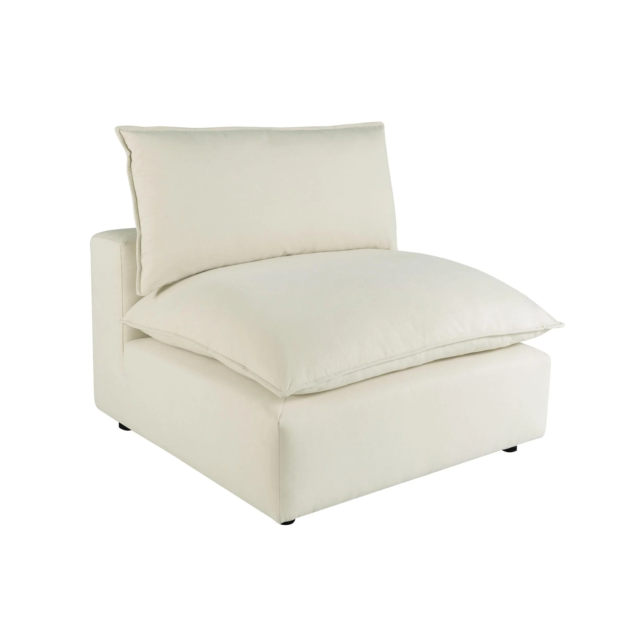 Cali Natural Performance Fabric Armless Chair - Image 3