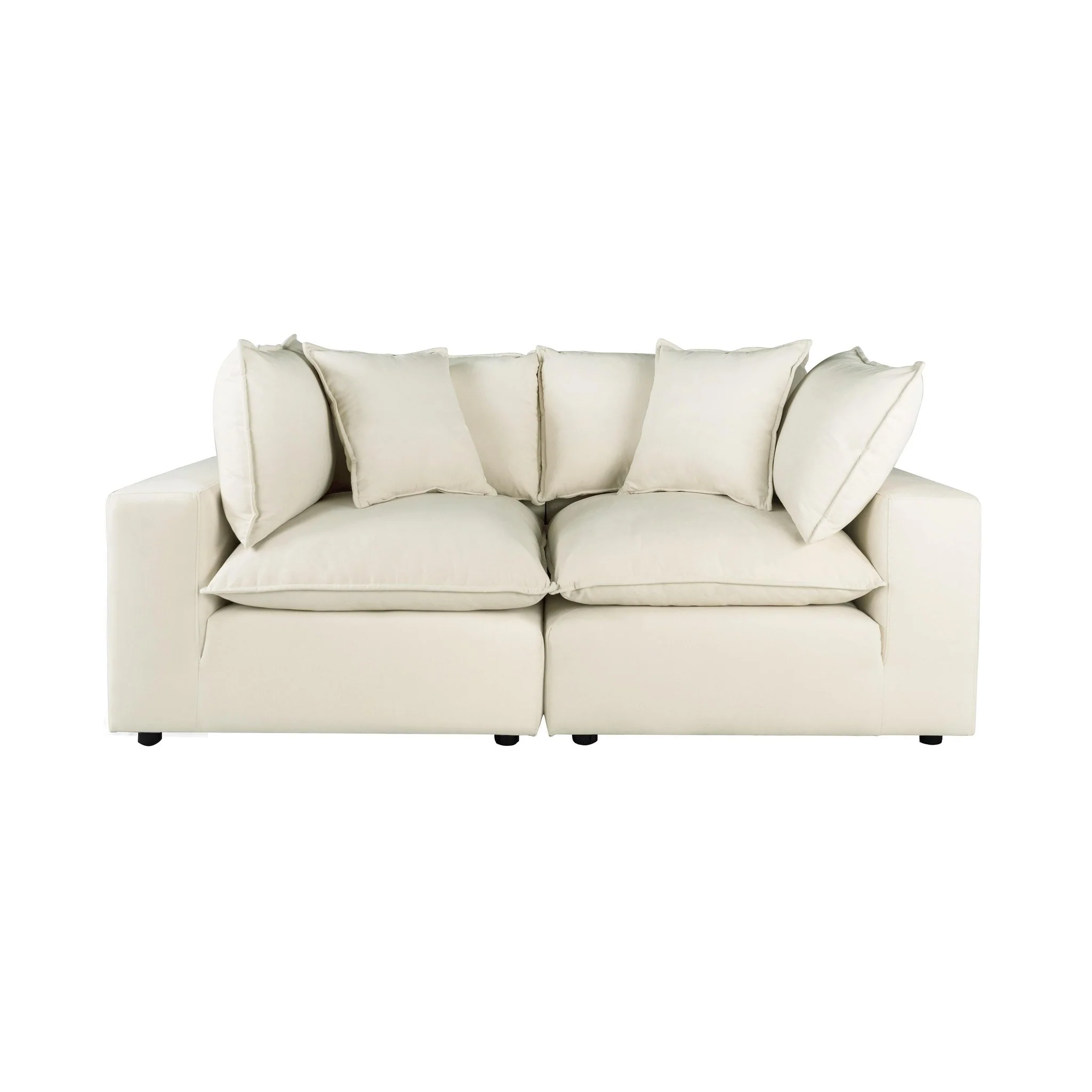 Cali Natural Performance Fabric Modular Loveseat - Image 3