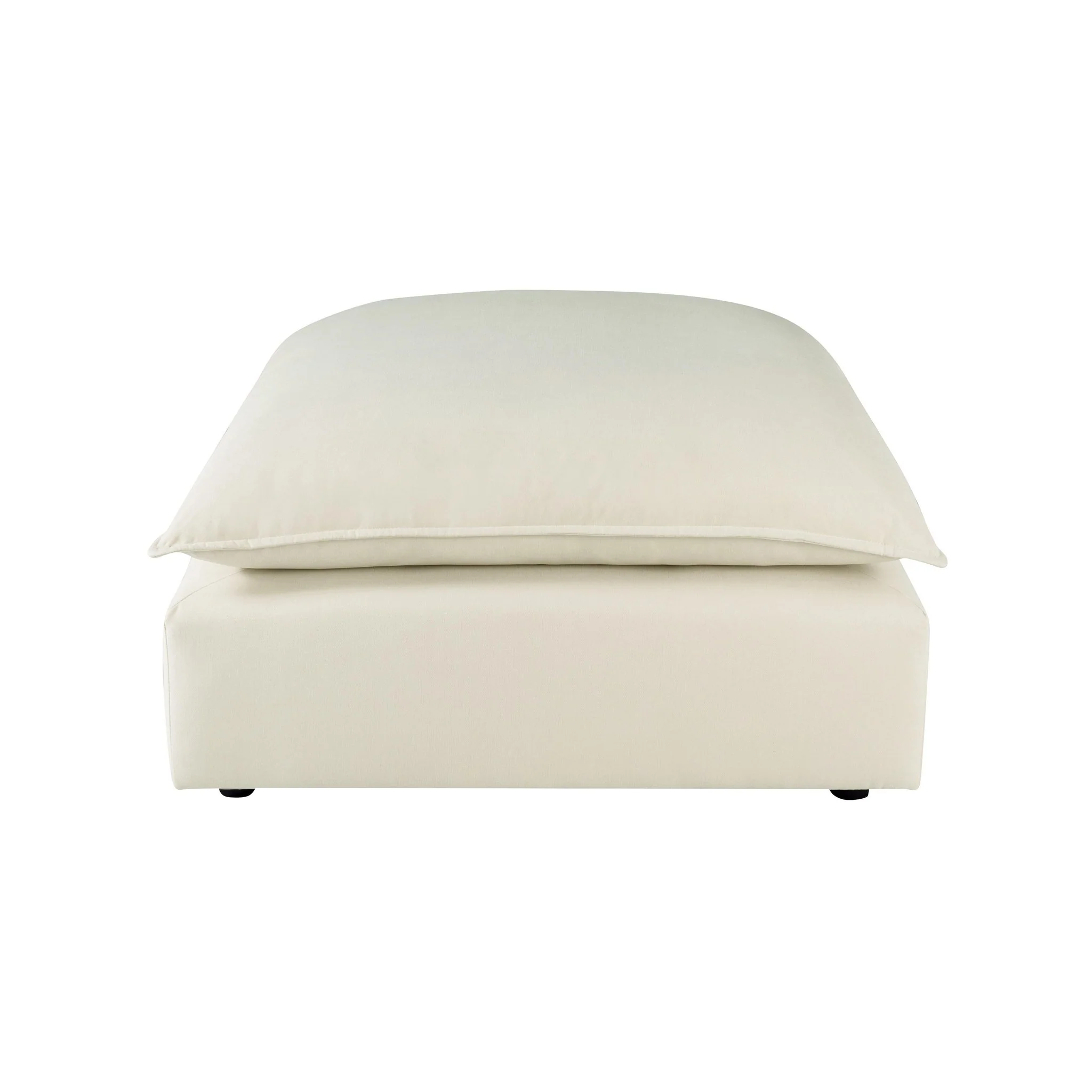 Cali Natural Performance Fabric Ottoman - Image 3