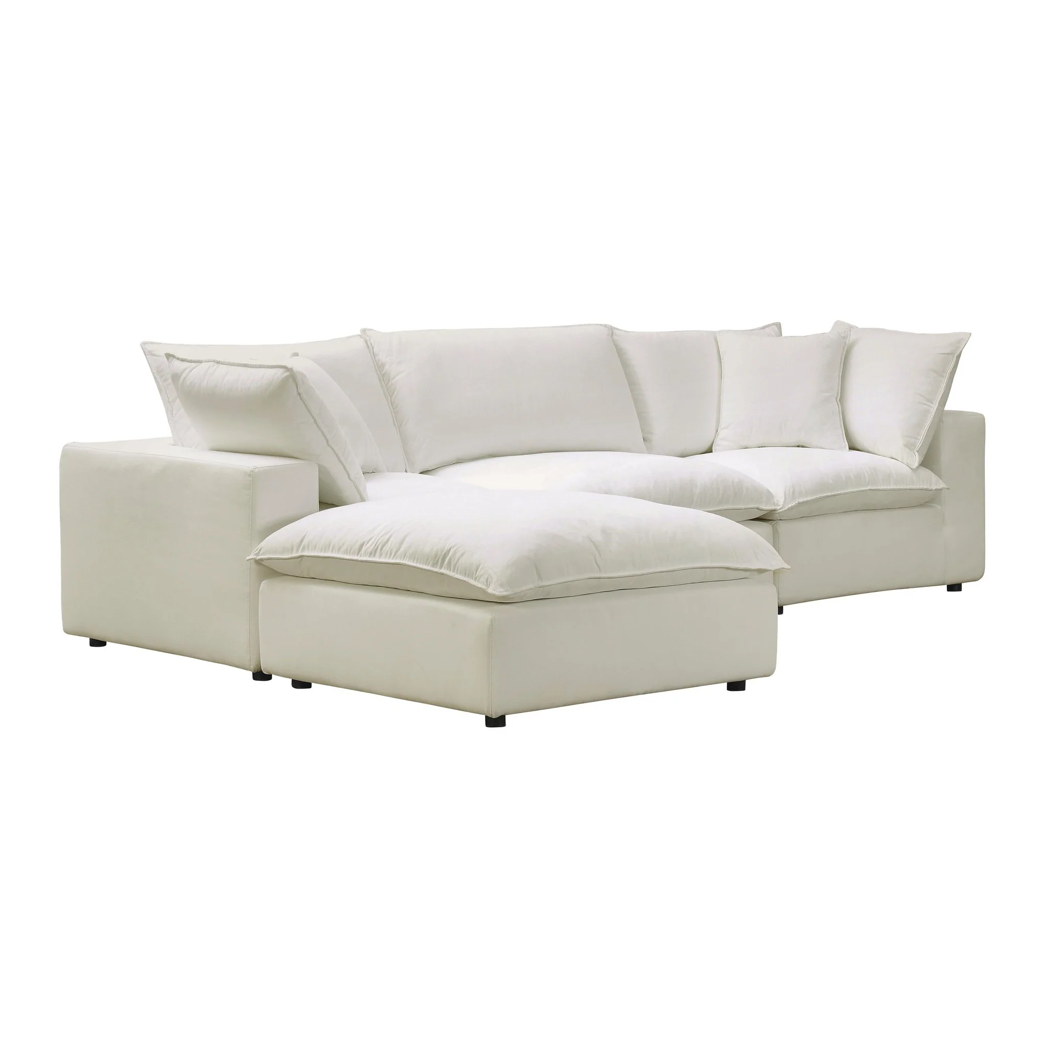 Cali Natural Performance Fabric Ottoman - Image 5