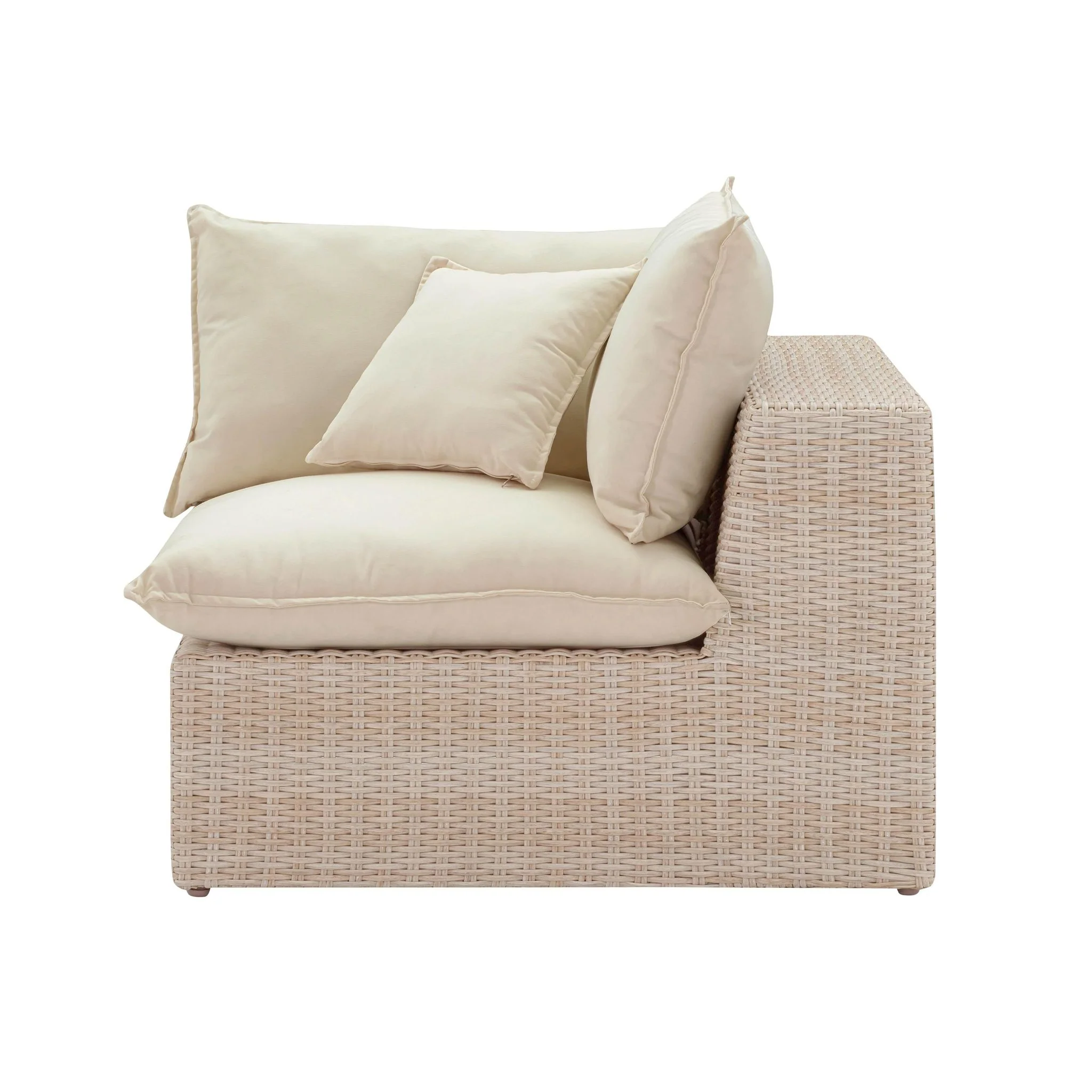 Cali Natural Wicker Outdoor Corner Chair - Image 4