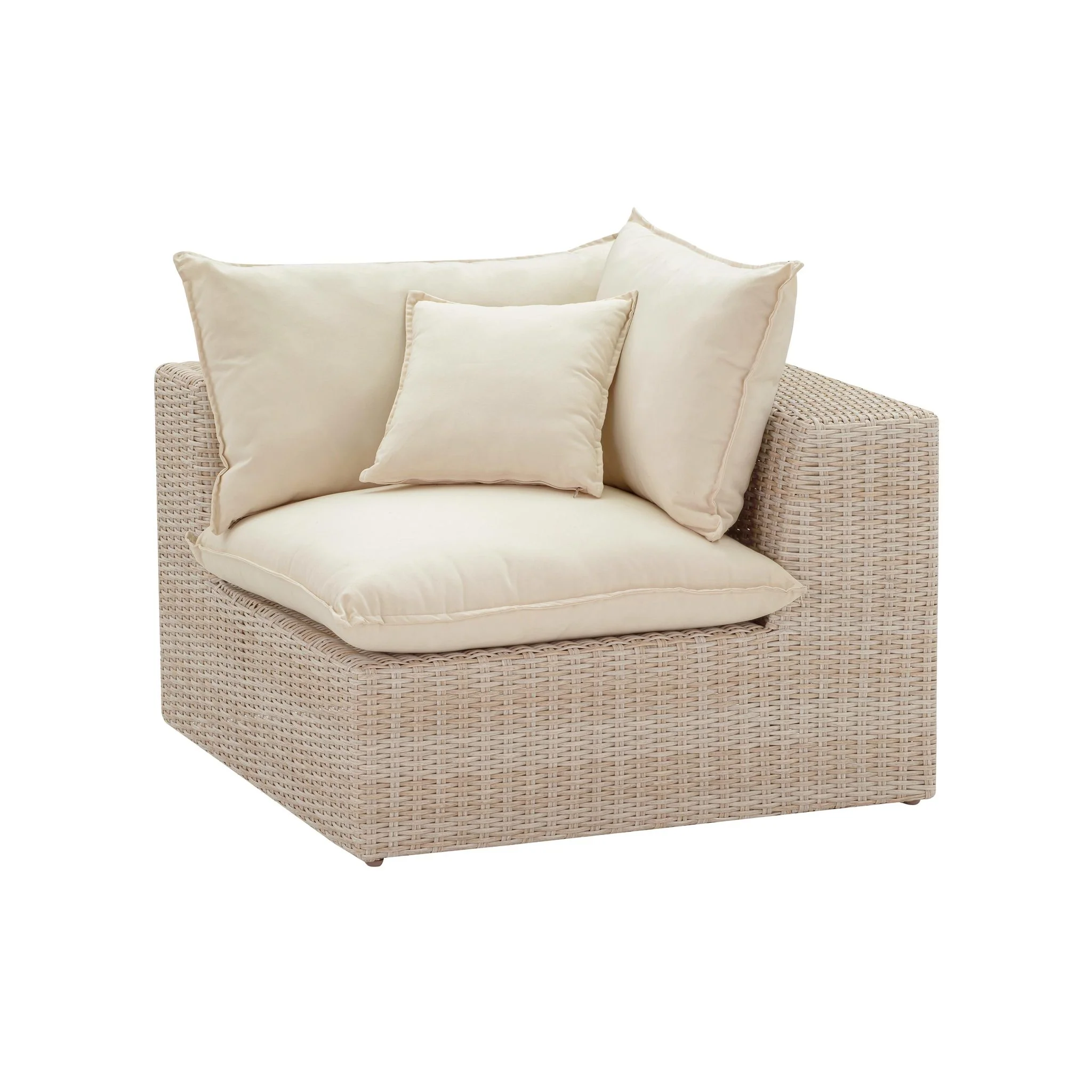 Cali Natural Wicker Outdoor Corner Chair - Image 5