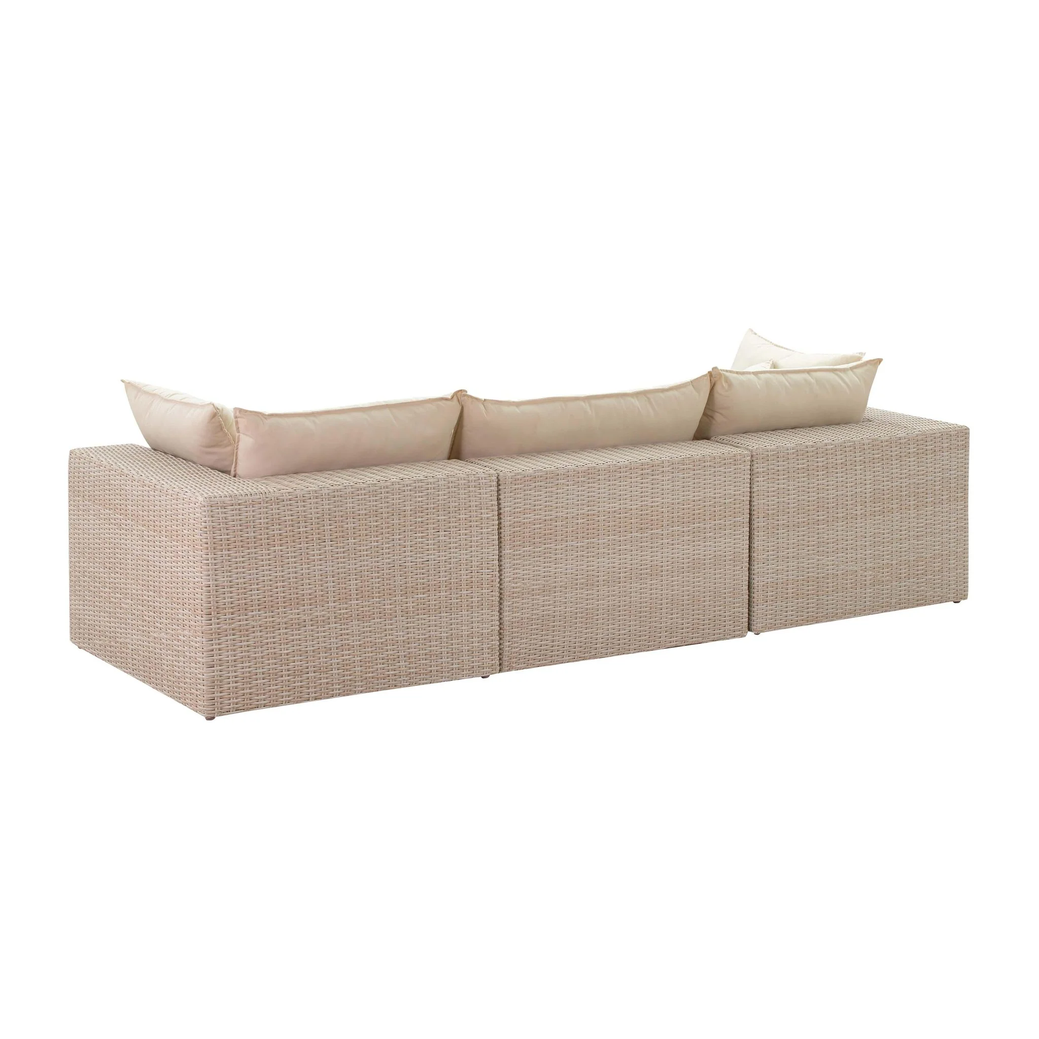 Cali Natural Wicker Outdoor Modular Sofa - Image 7