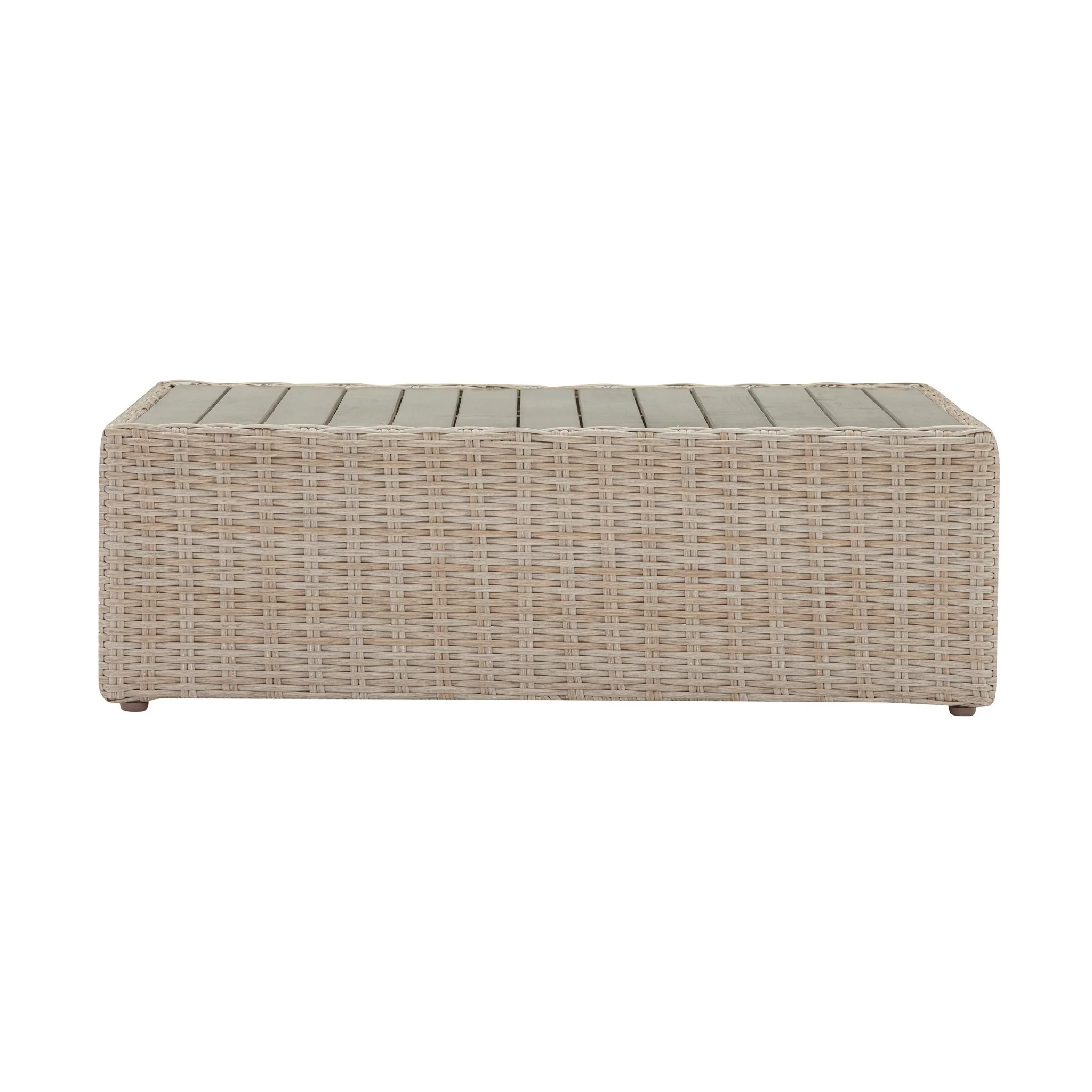 Cali Natural Wicker Outdoor Ottoman - Image 6
