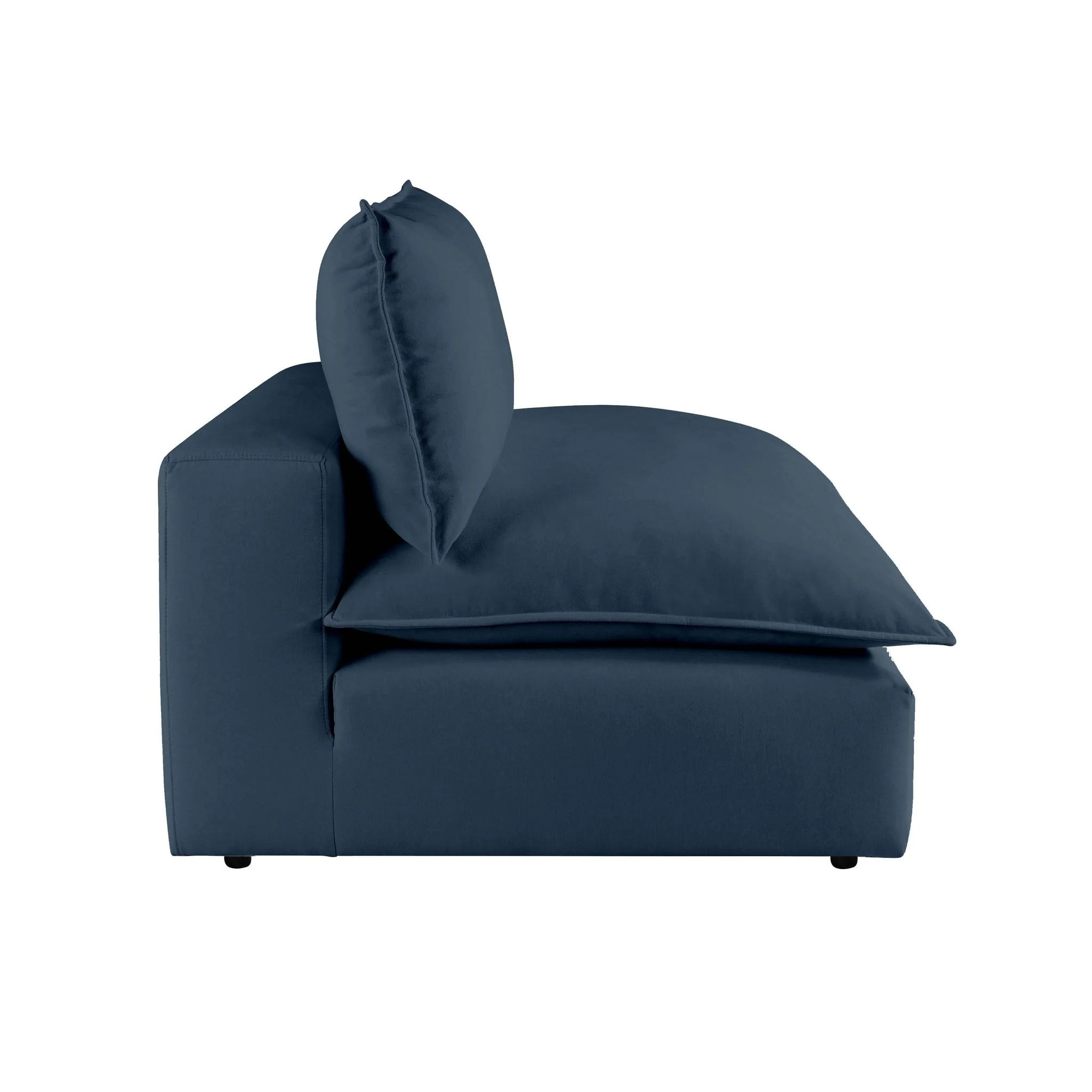 Cali Navy Performance Fabric Armless Chair - Image 5