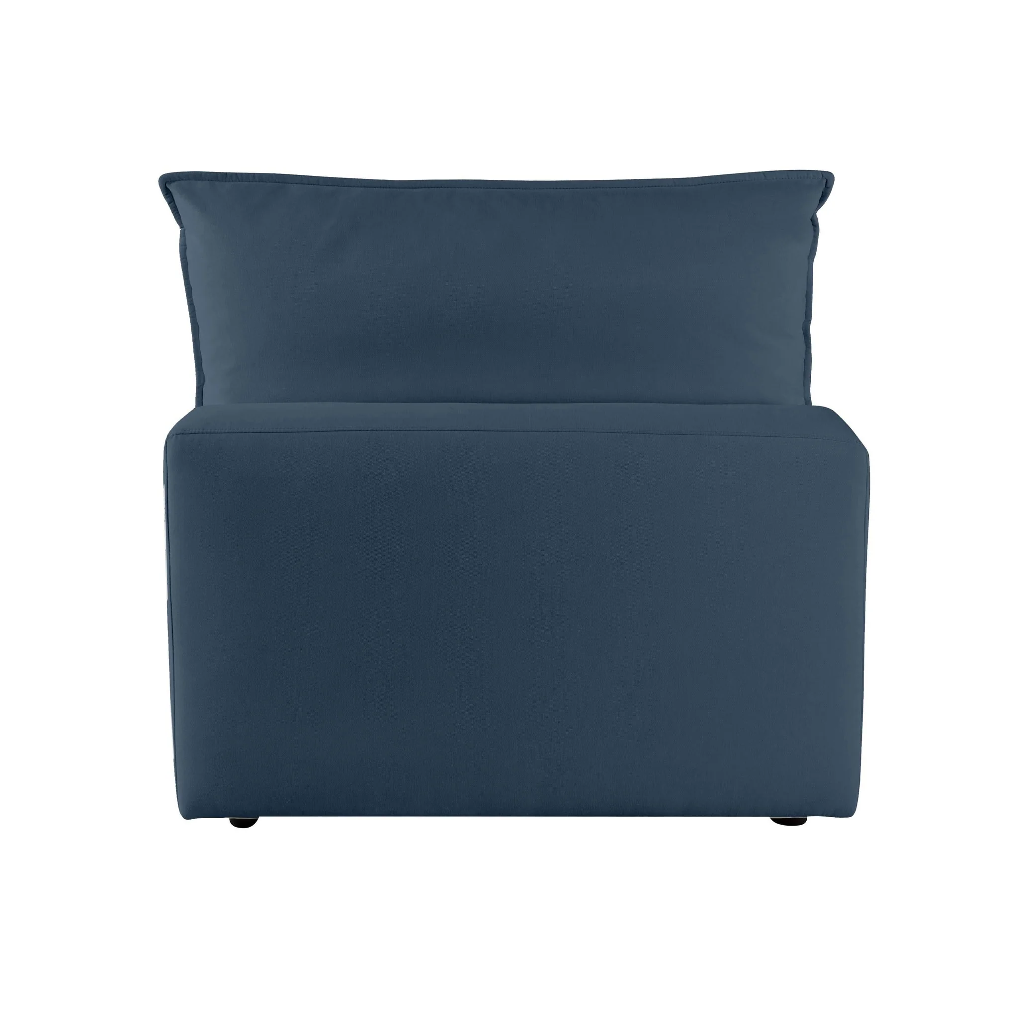 Cali Navy Performance Fabric Armless Chair - Image 6