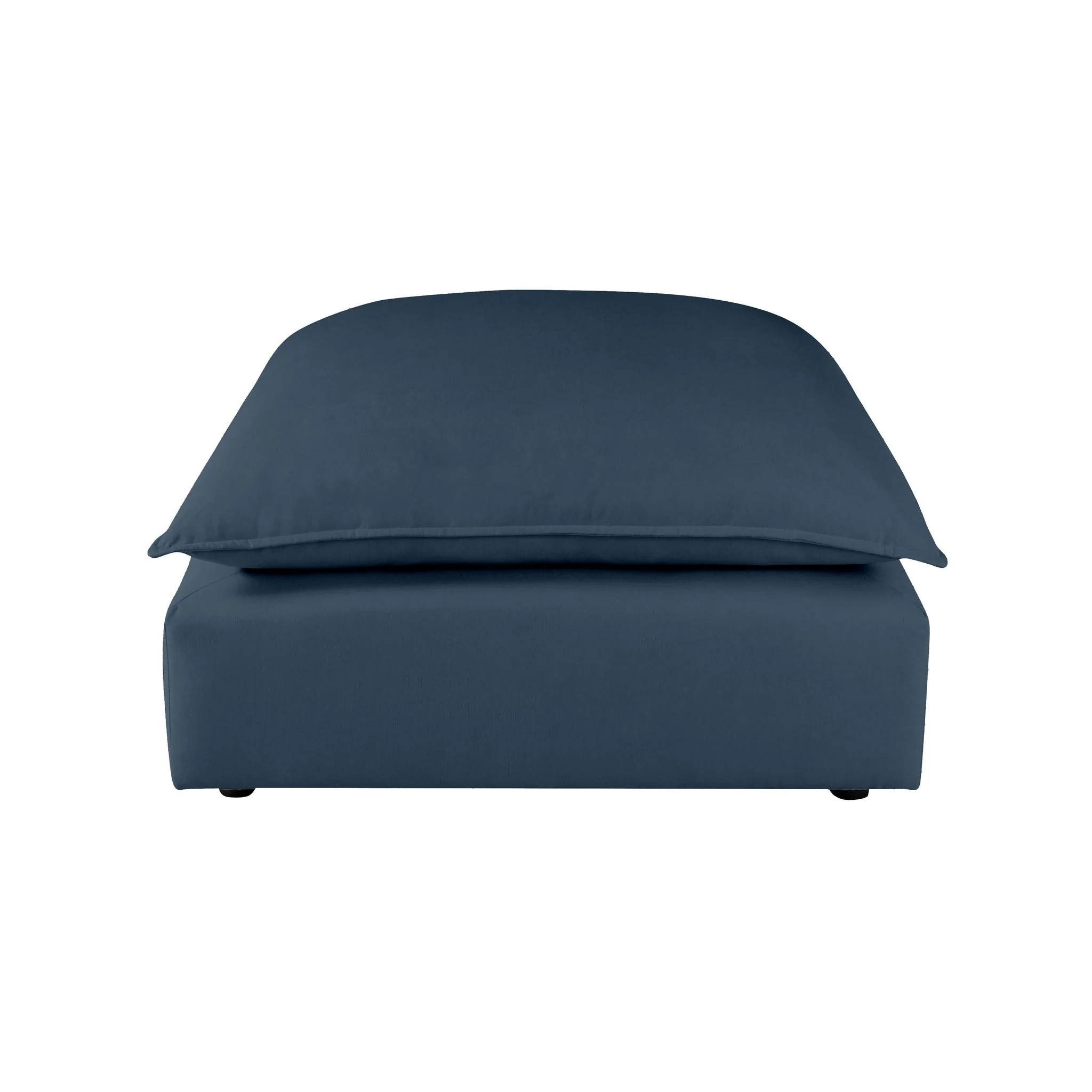 Cali Navy Performance Fabric Ottoman - Image 3