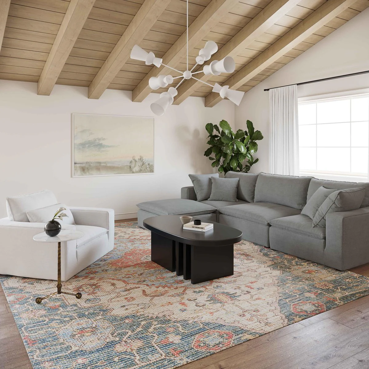 Cali Pearl Performance Fabric Arm Chair - Image 2