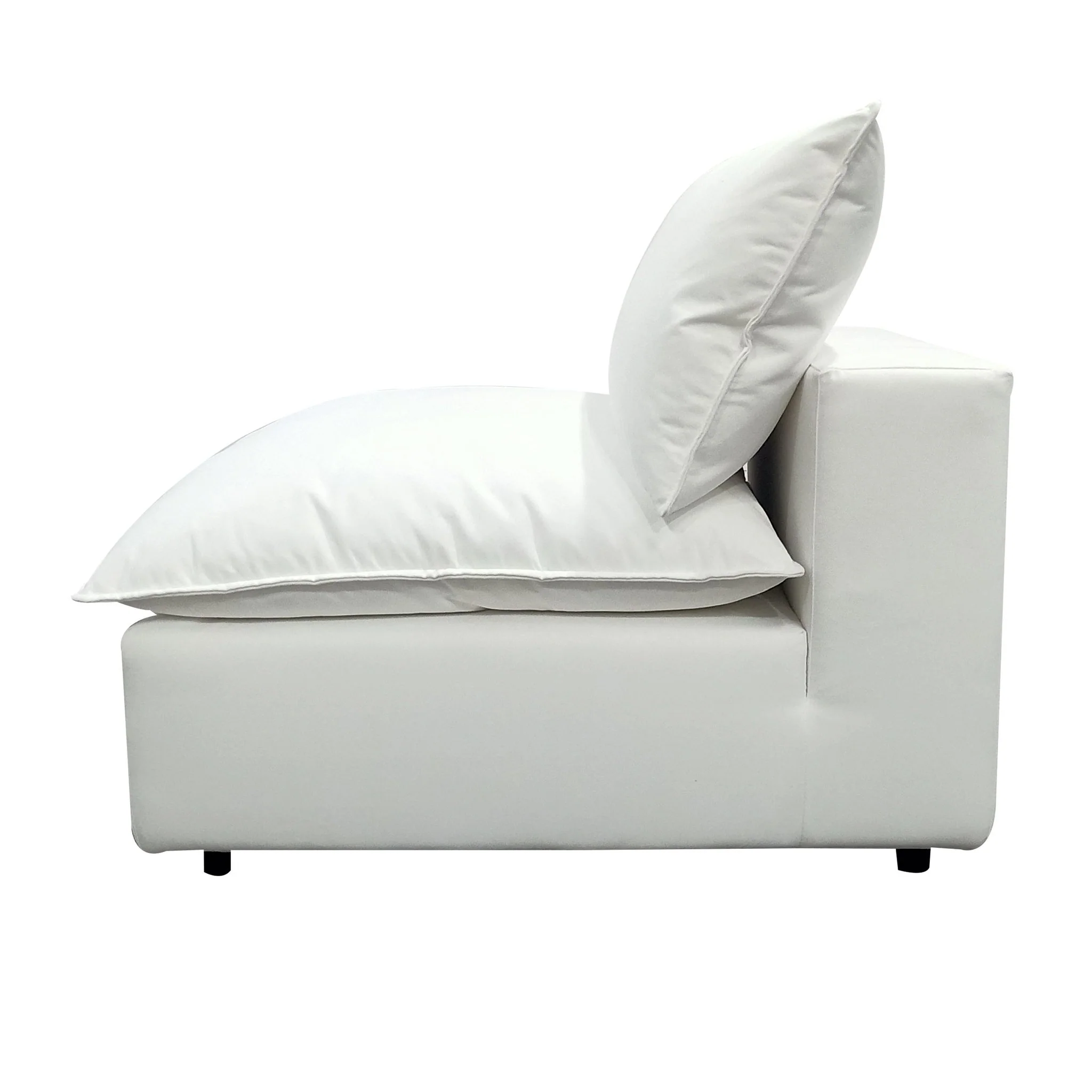 Cali Pearl Performance Fabric Armless Chair - Image 4