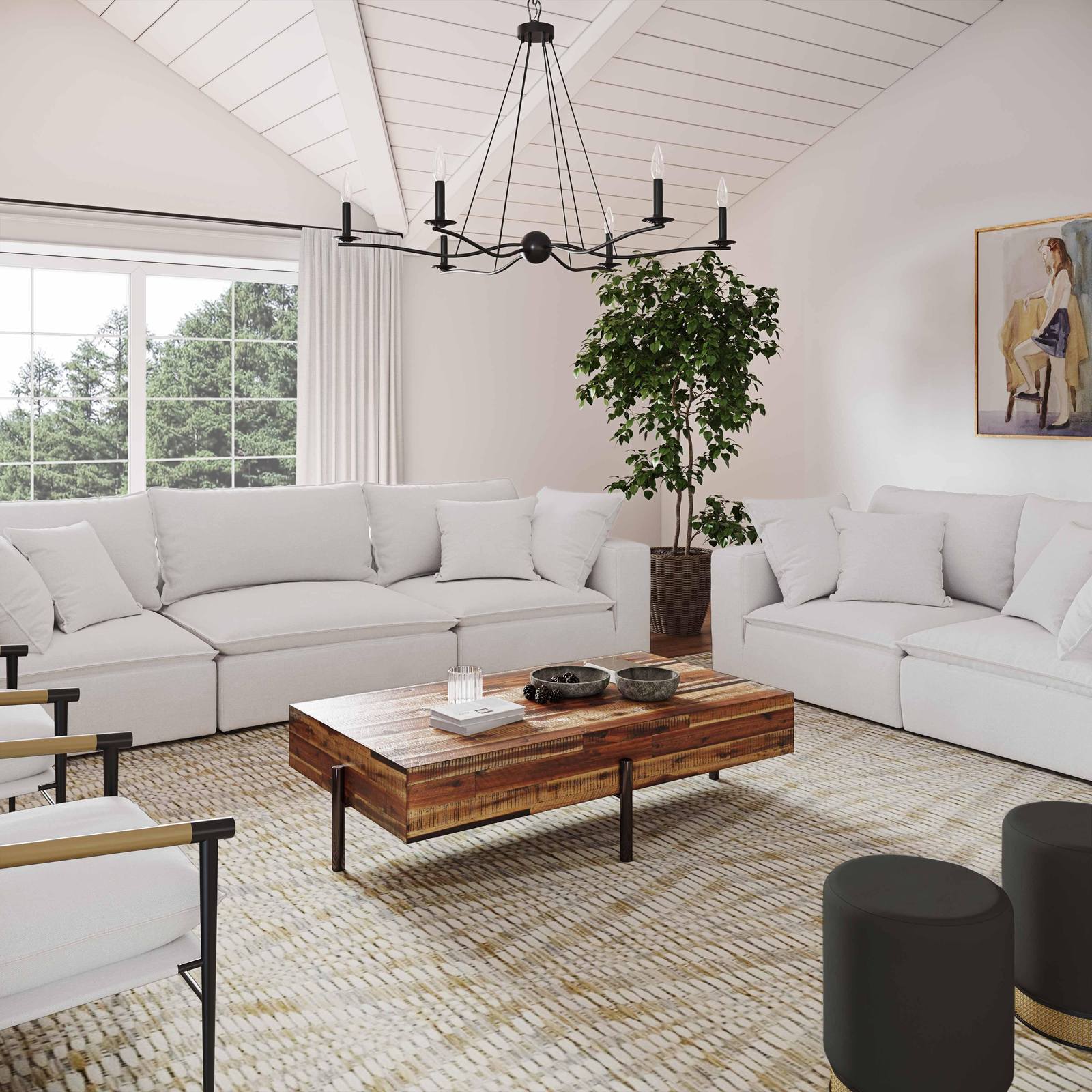 Cali Pearl Performance Fabric Modular Loveseat - Image 2