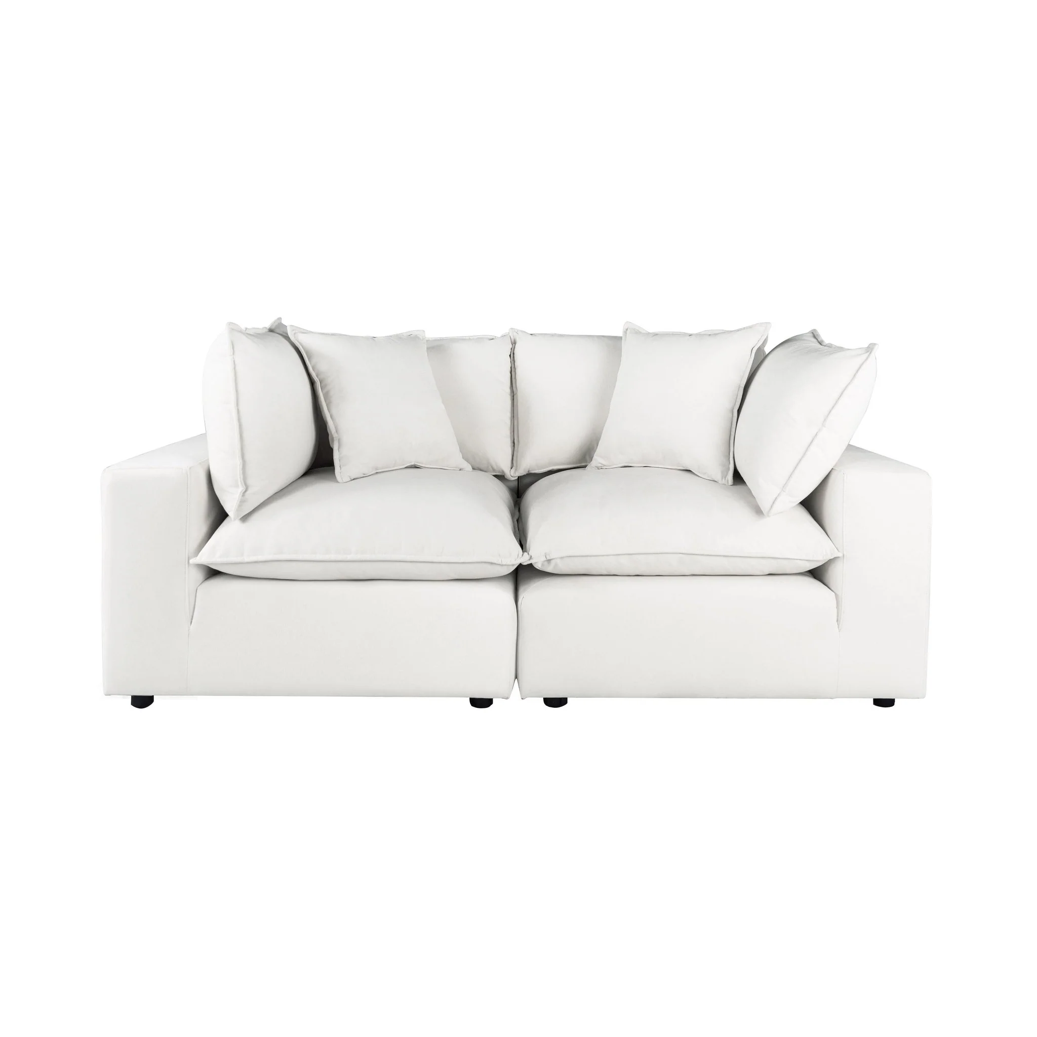Cali Pearl Performance Fabric Modular Loveseat - Image 3
