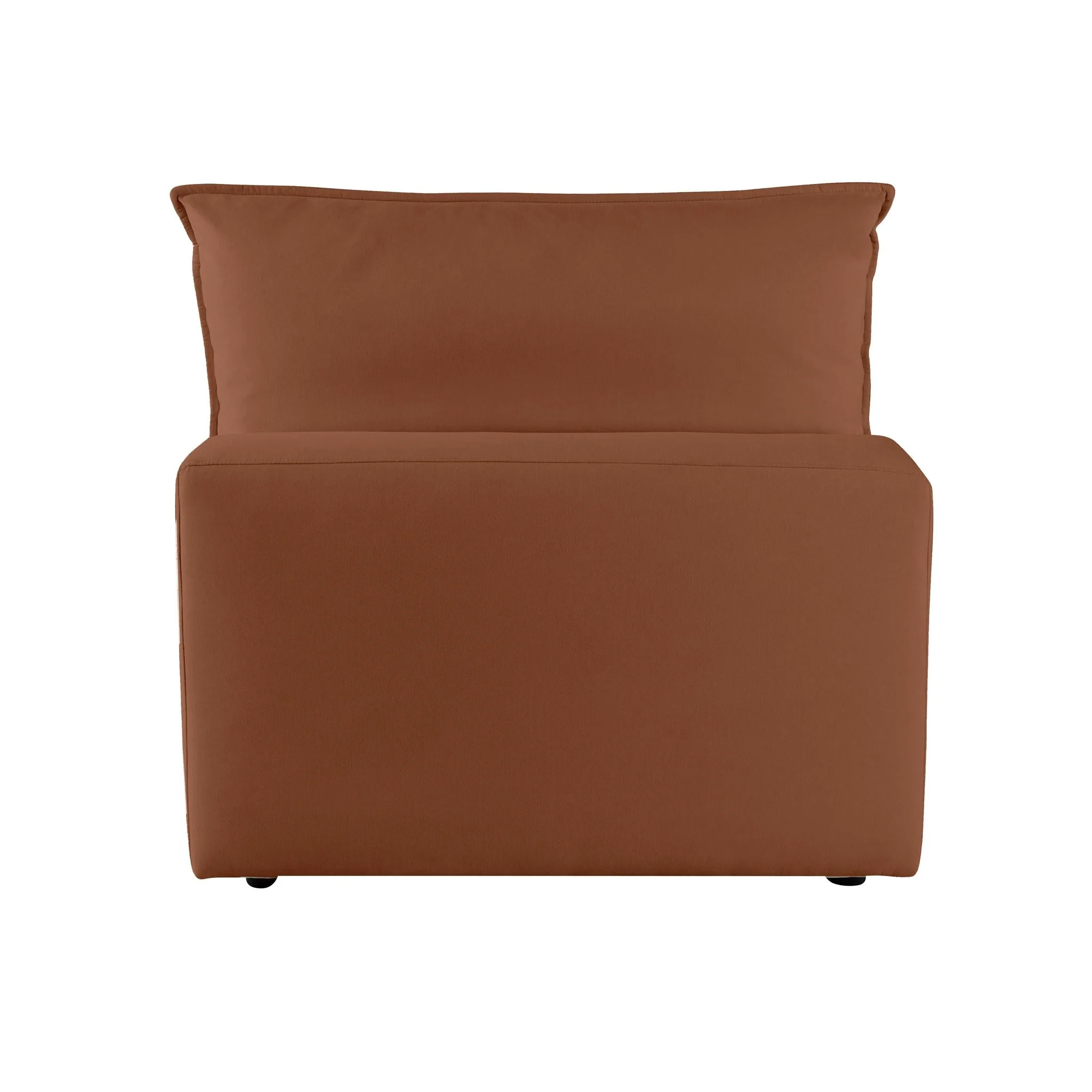 Cali Rust Performance Fabric Armless Chair - Image 5