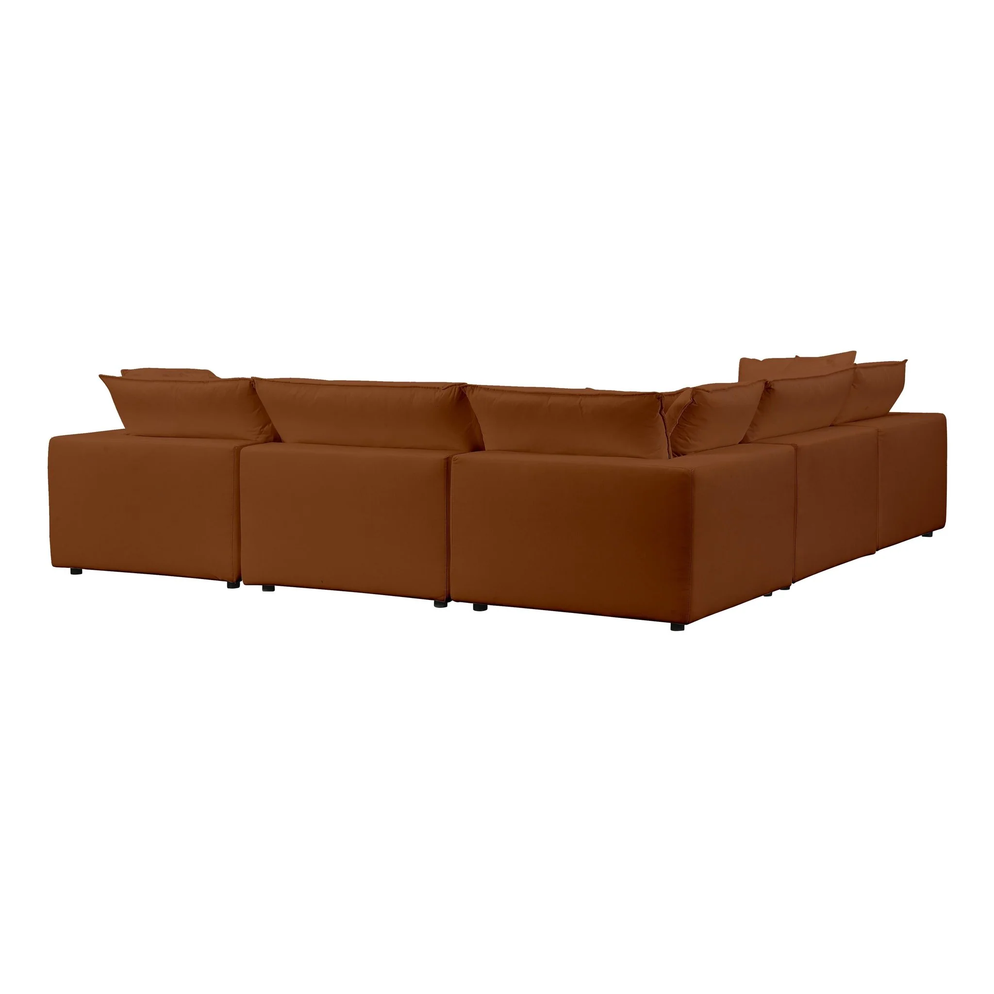 Cali Rust Performance Fabric Modular L-Sectional - Image 5
