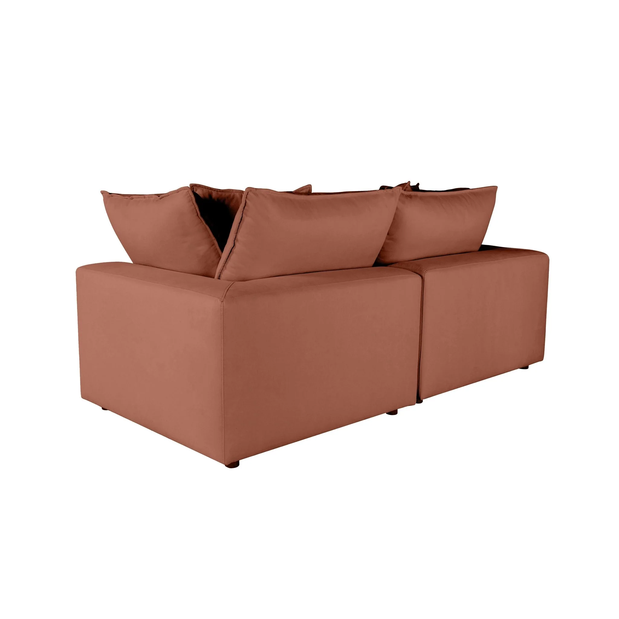 Cali Rust Performance Fabric Modular Loveseat - Image 5