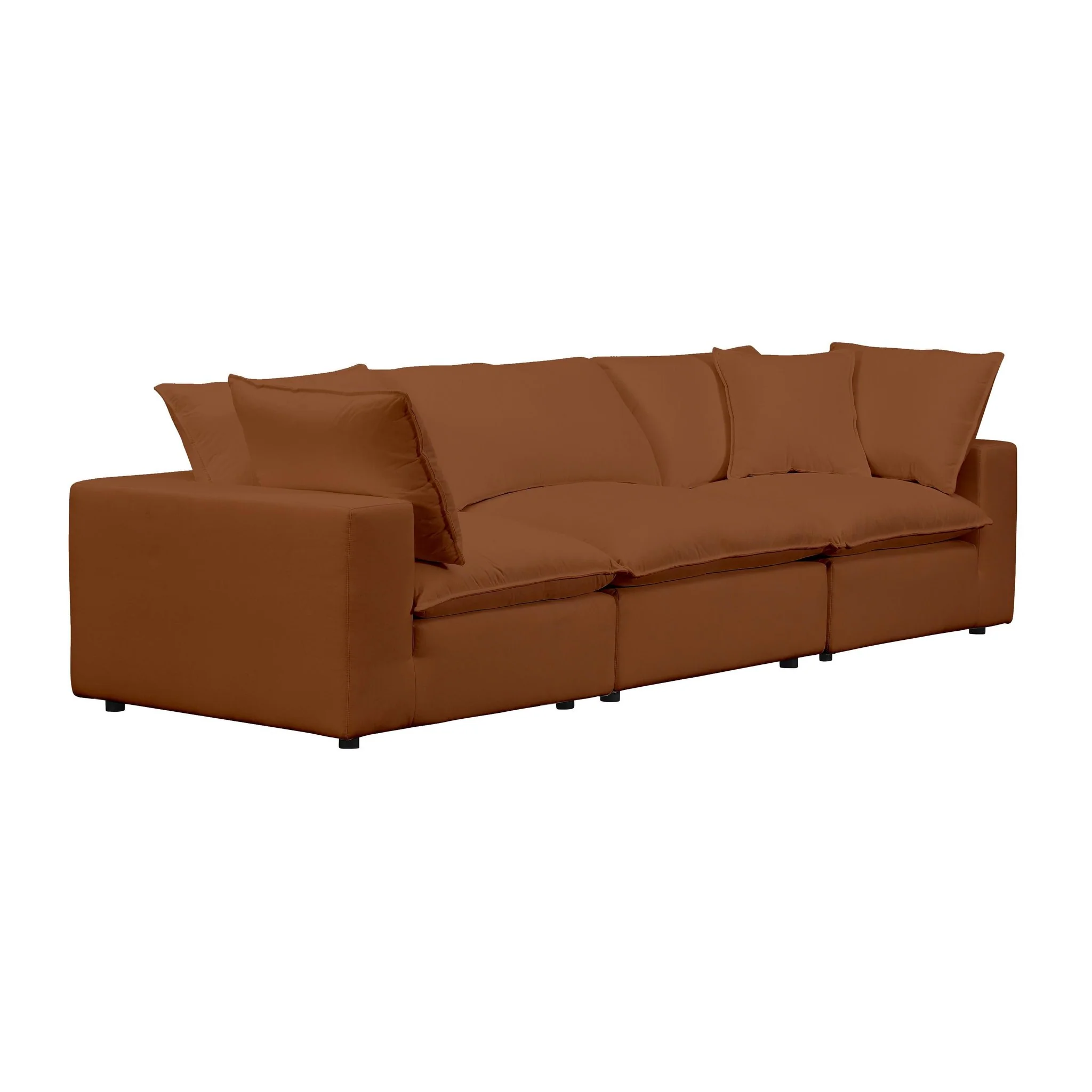 Cali Rust Performance Fabric Modular Sofa - Image 4
