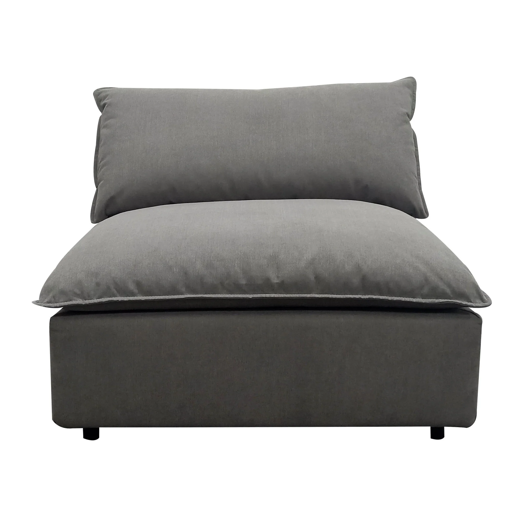 Cali Slate Performance Fabric Armless Chair - Image 2