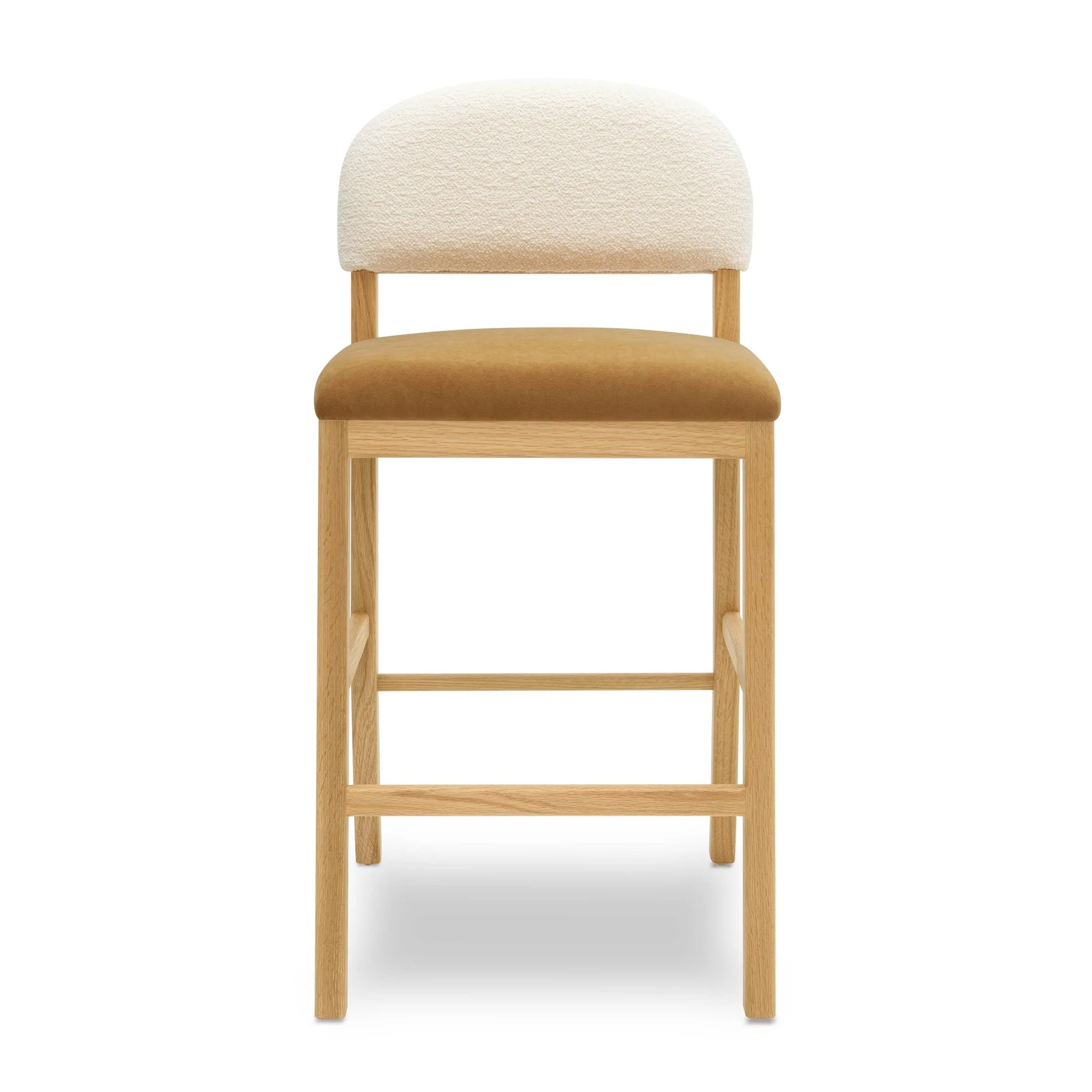 Calla Cognac Performance Velvet Counter Stool - Image 3