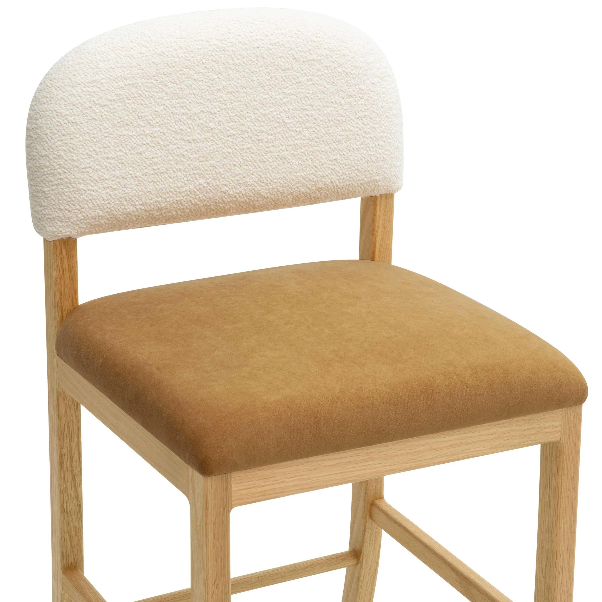 Calla Cognac Performance Velvet Counter Stool - Image 5