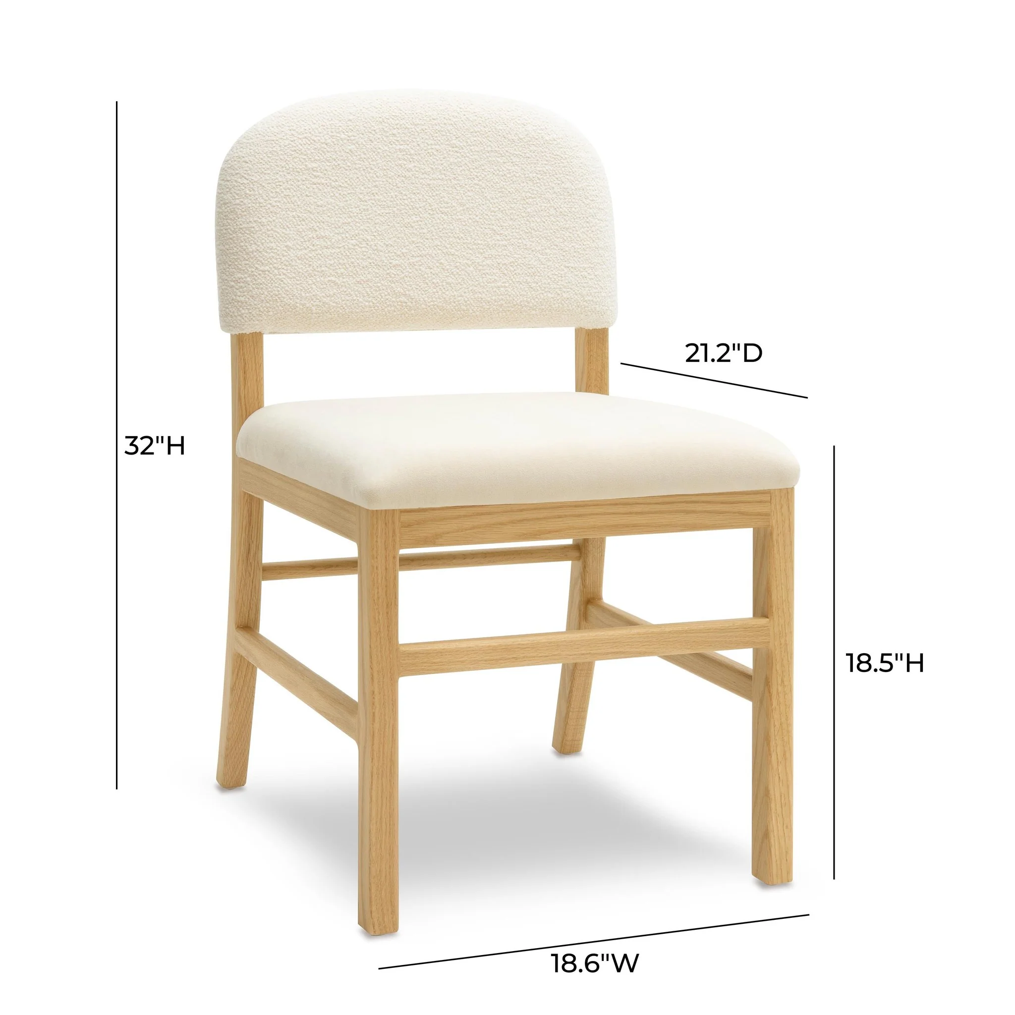 Calla Cream Performance Velvet Dining Chair - Image 6