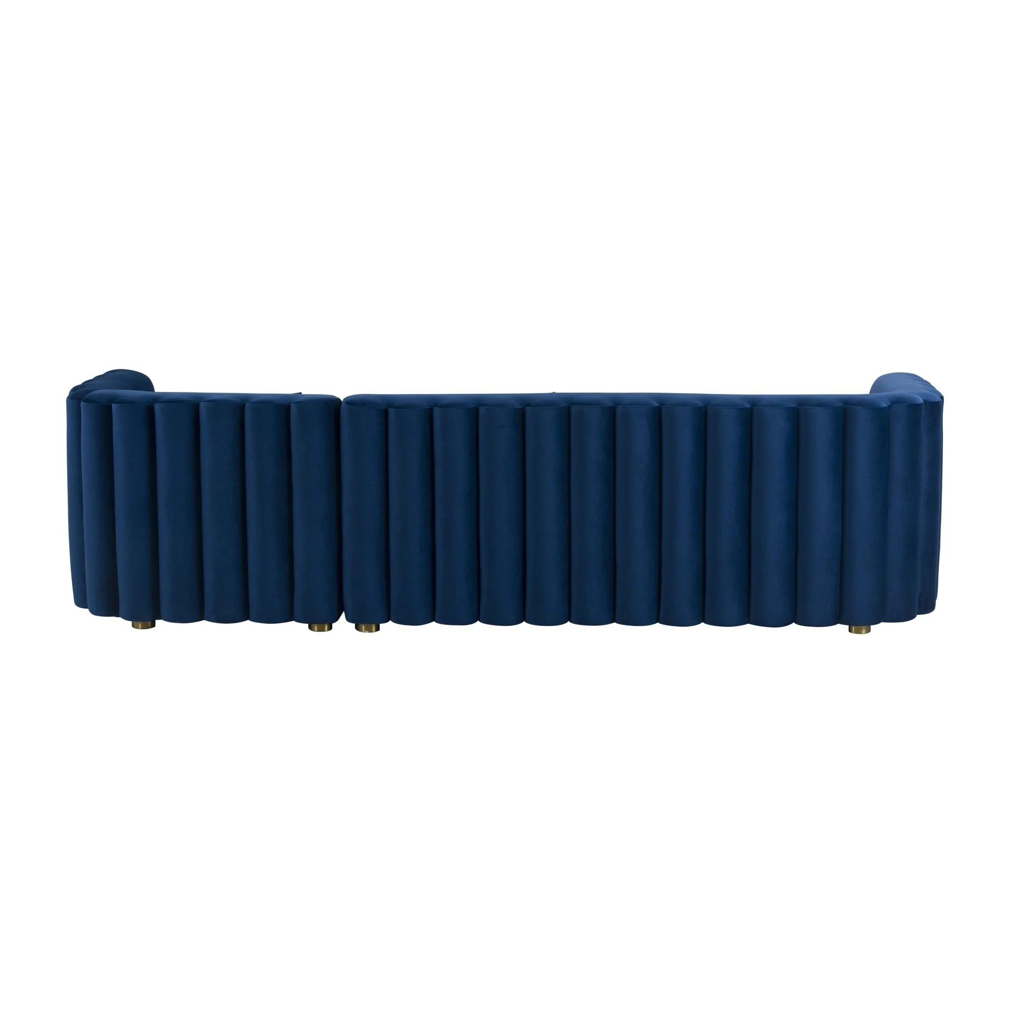 Callie Navy Velvet Sectional - RAF - Image 5