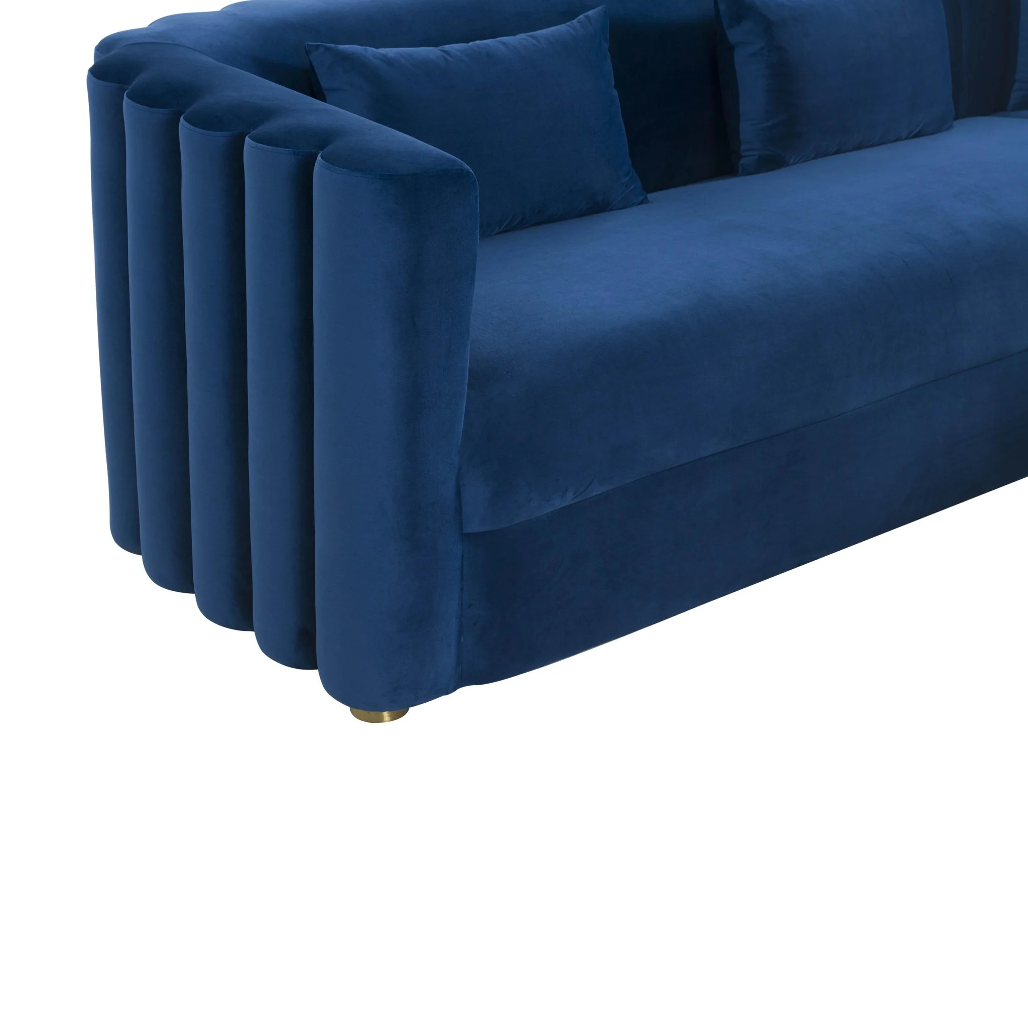 Callie Navy Velvet Sectional - RAF - Image 6