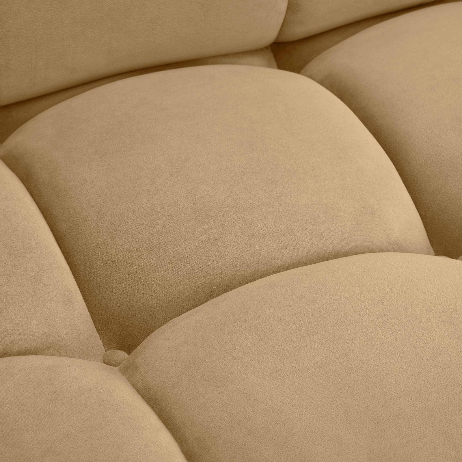 Calliope Cafe Au Lait Performance Velvet Modular Armless Chair - Image 5